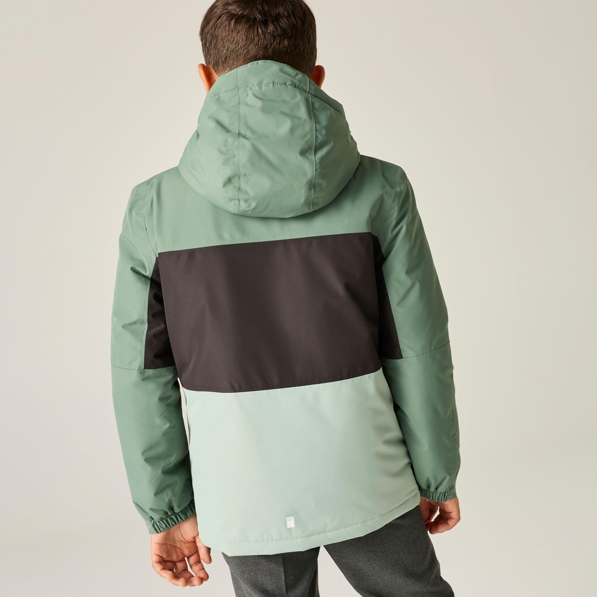 Dark Forest/Gla - Regatta - Kids Beamz Waterproof Jacket - 4