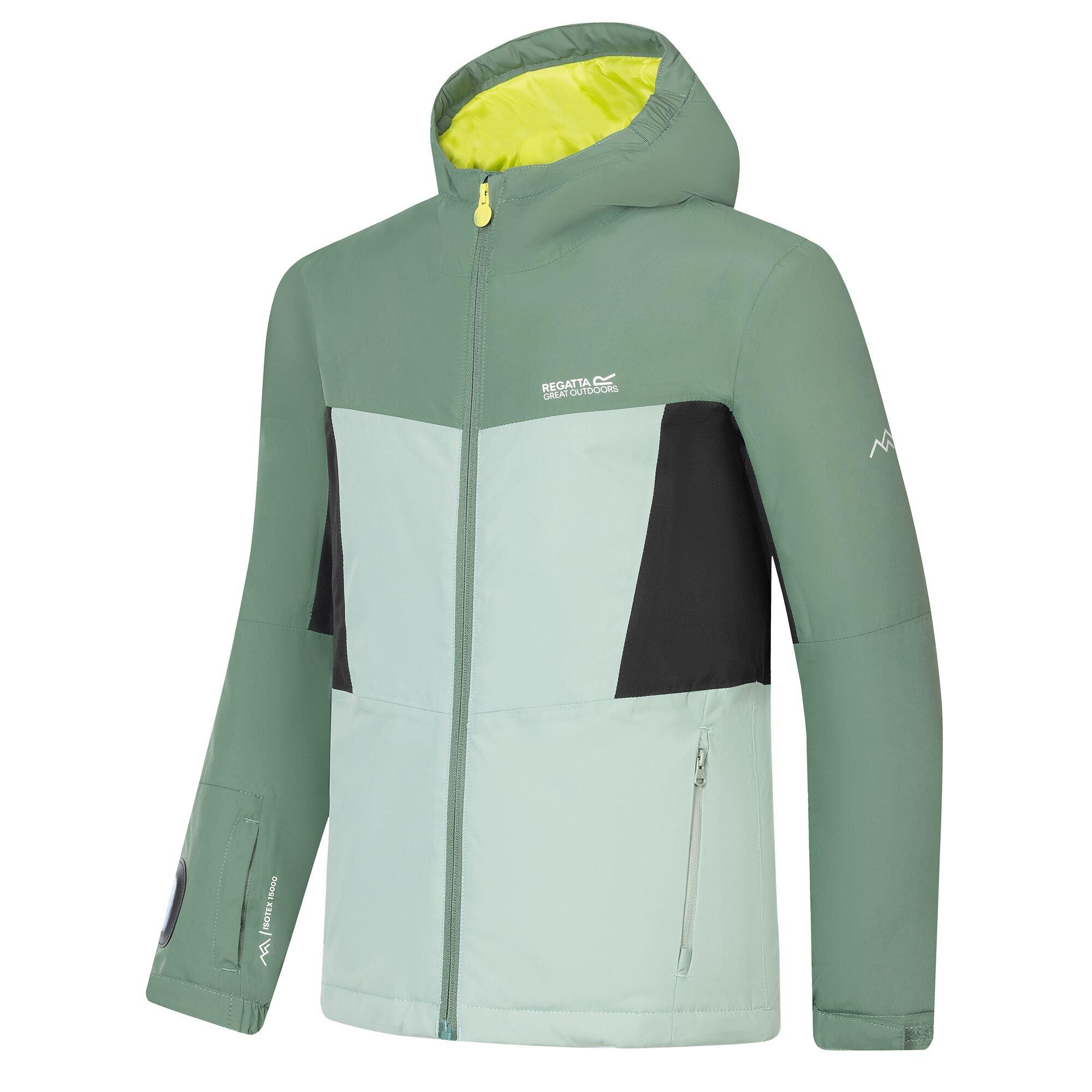 Dark Forest/Gla - Regatta - Kids Beamz Waterproof Jacket - 9