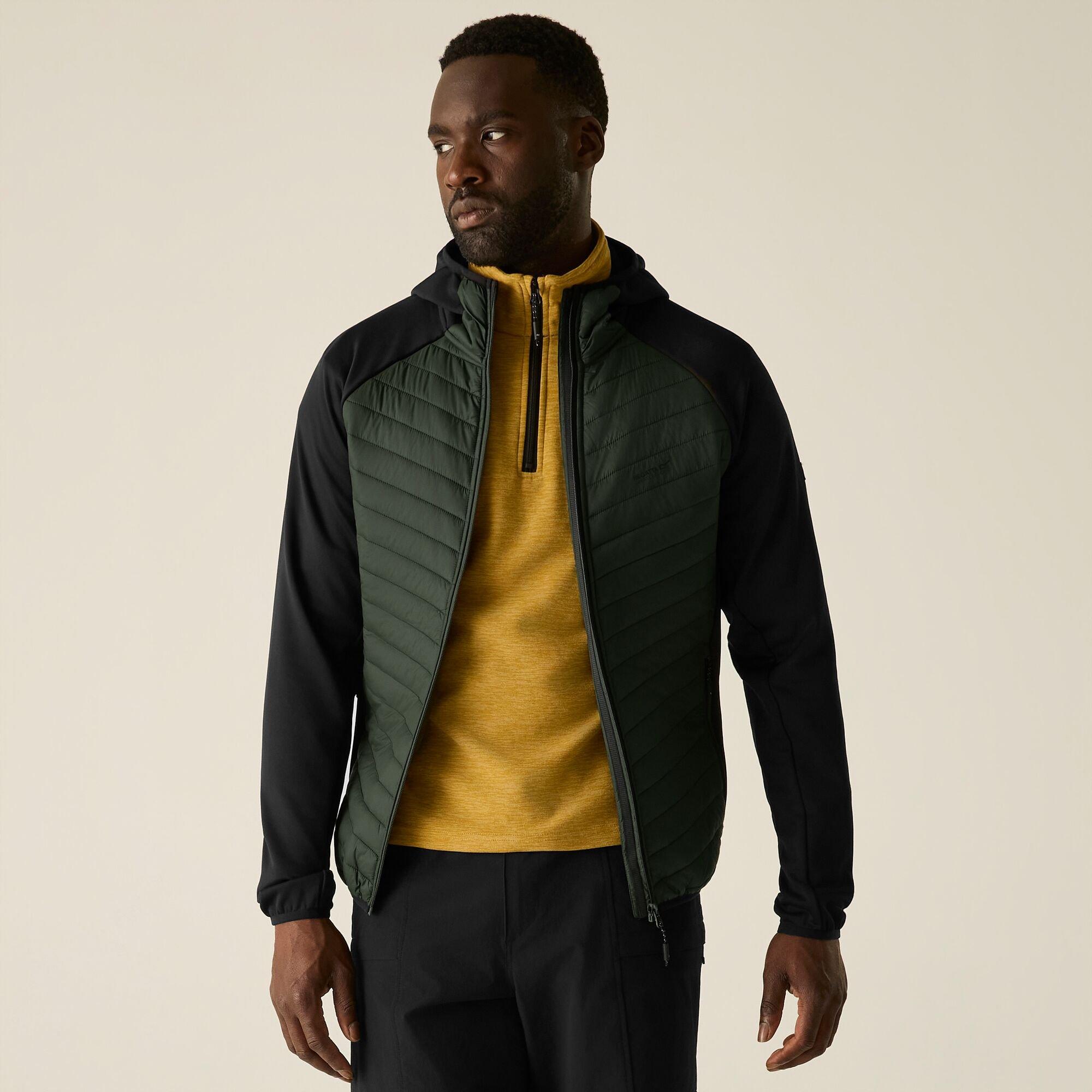 Dark Khaki/Blac - Regatta - Mens Andreson Hybrid Water-Repellent Jacket - 4