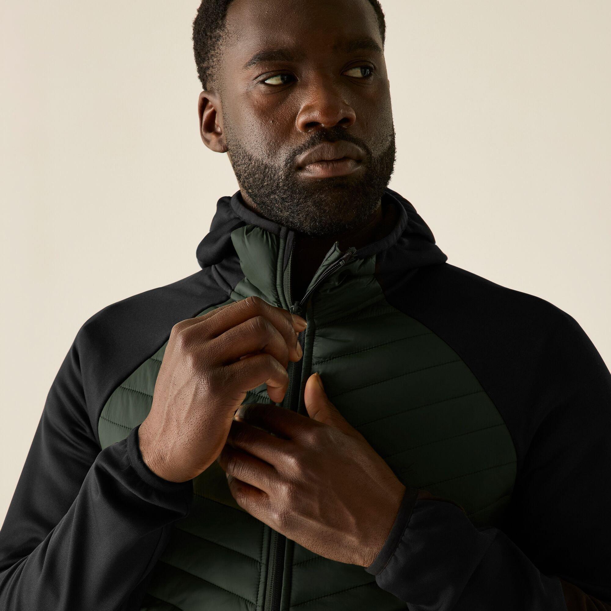 Dark Khaki/Blac - Regatta - Mens Andreson Hybrid Water-Repellent Jacket - 6