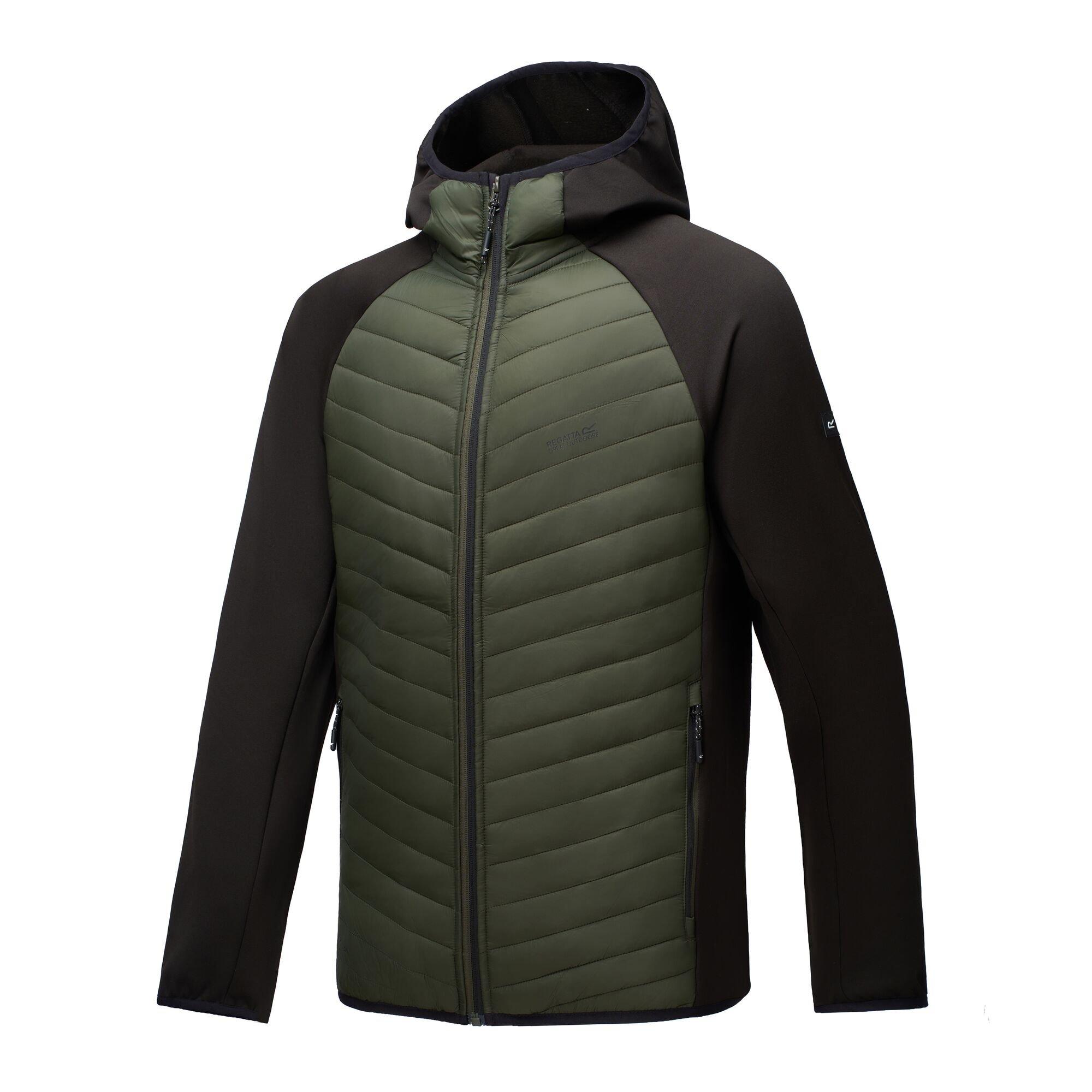 Dark Khaki/Blac - Regatta - Mens Andreson Hybrid Water-Repellent Jacket - 8