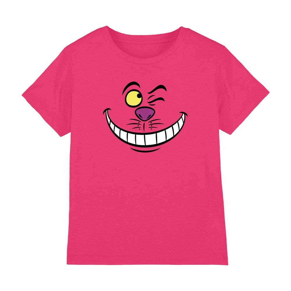 Pink - Disney - Disney Cheshire Cat Face Kids T-Shirt Hot Pink - 1