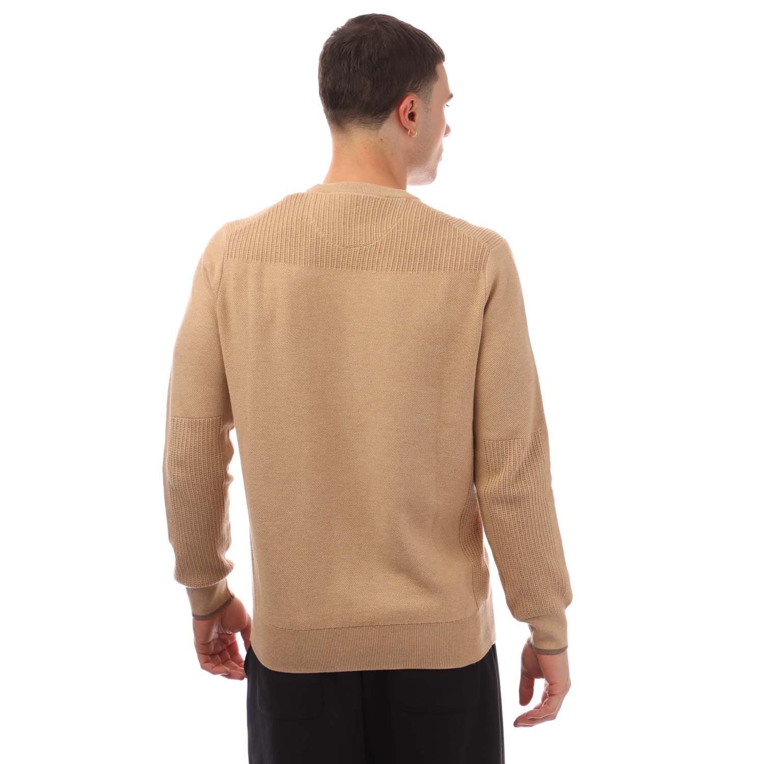 Camel - Ralph Lauren - Mesh-Knit Cotton Crewneck Sweater - 3