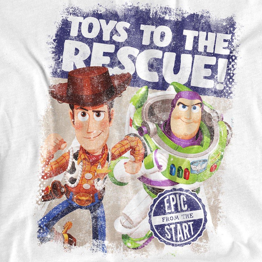 White - Disney - Toy Story Woody And Buzz To The Rescue Kids T-Shir - 2