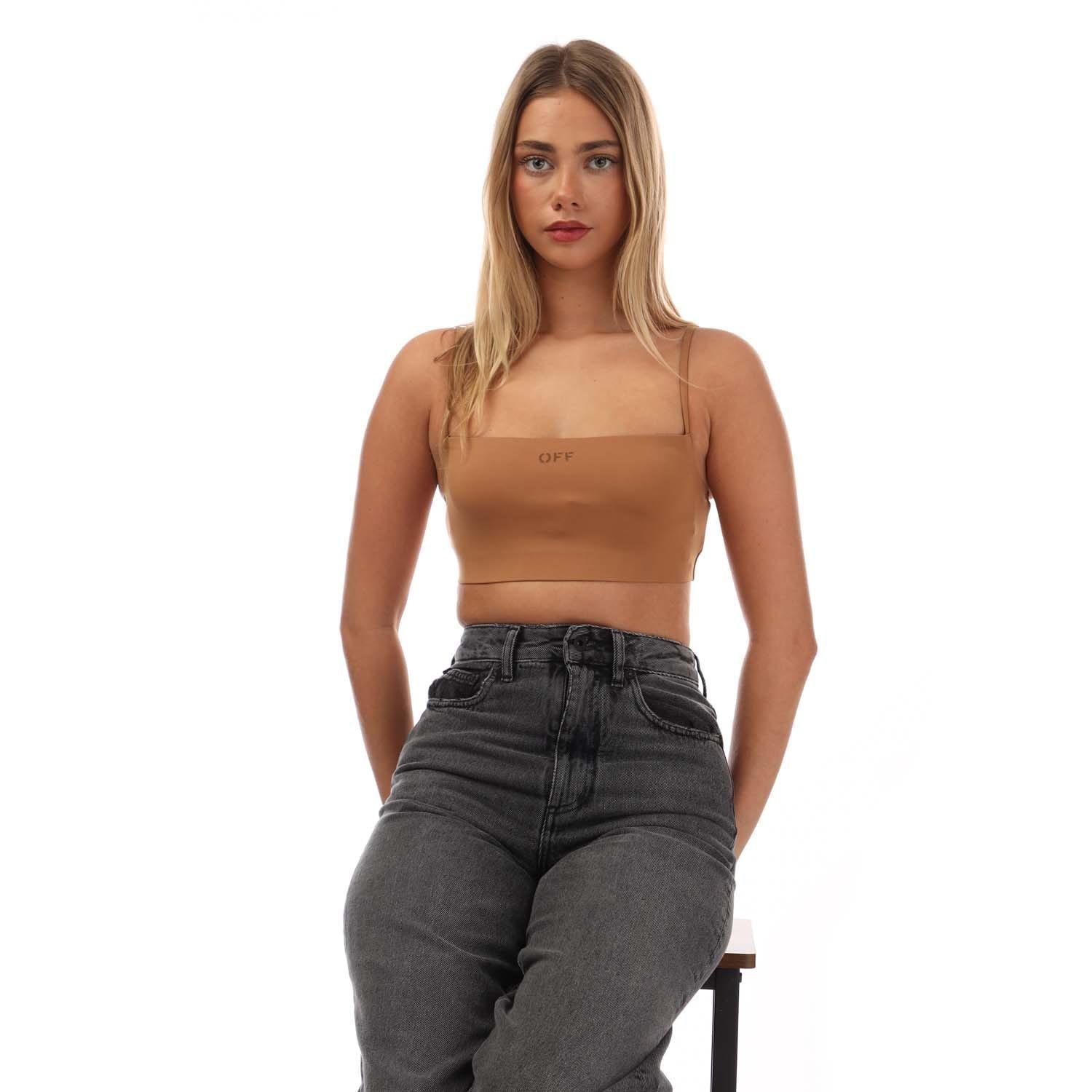 Brown - Off White - Straight Neckline Sleek Top - 4