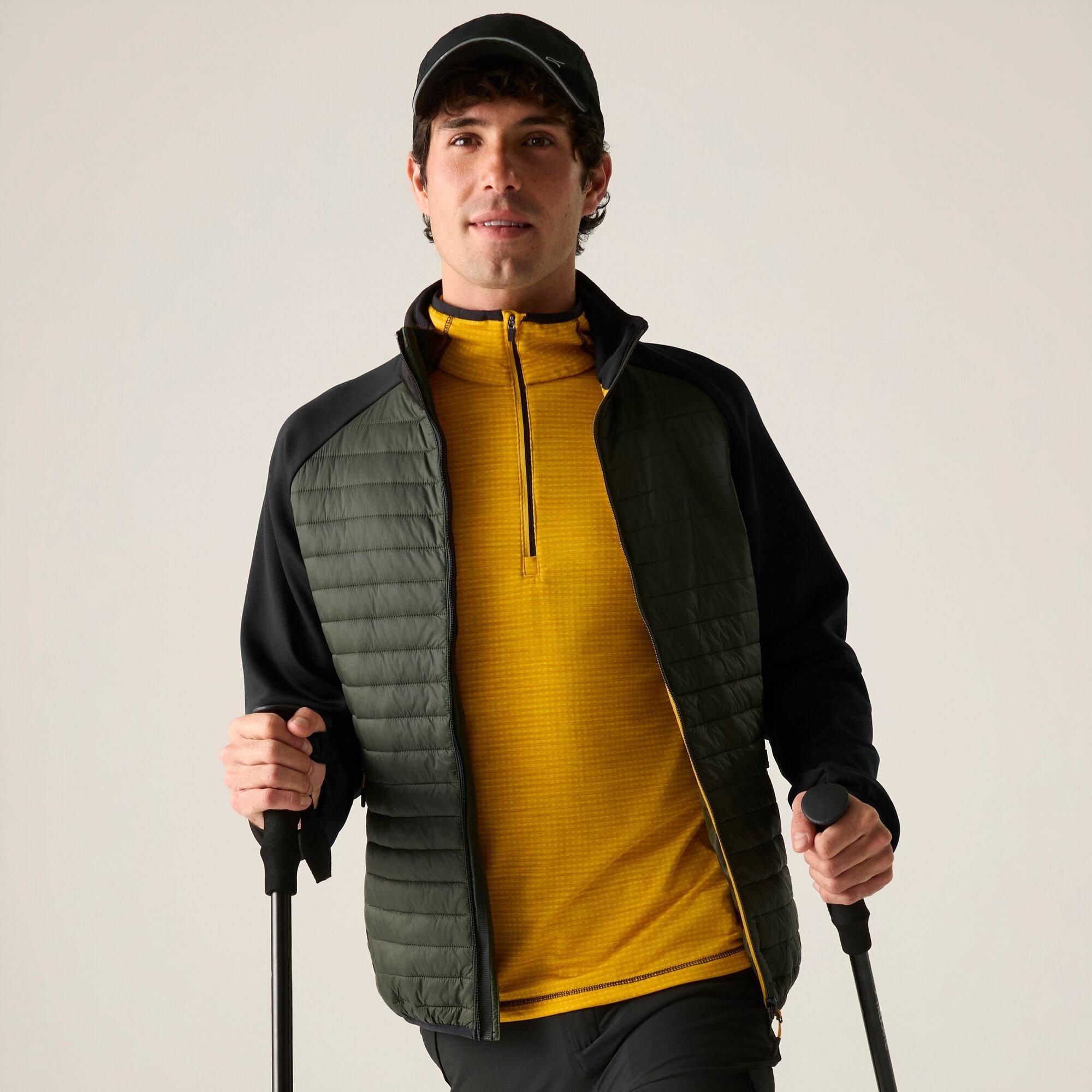 Regatta Men's Clumber Hybrid Insulated Jacket Dark Khaki/Black (Sunset) Large - Image 5