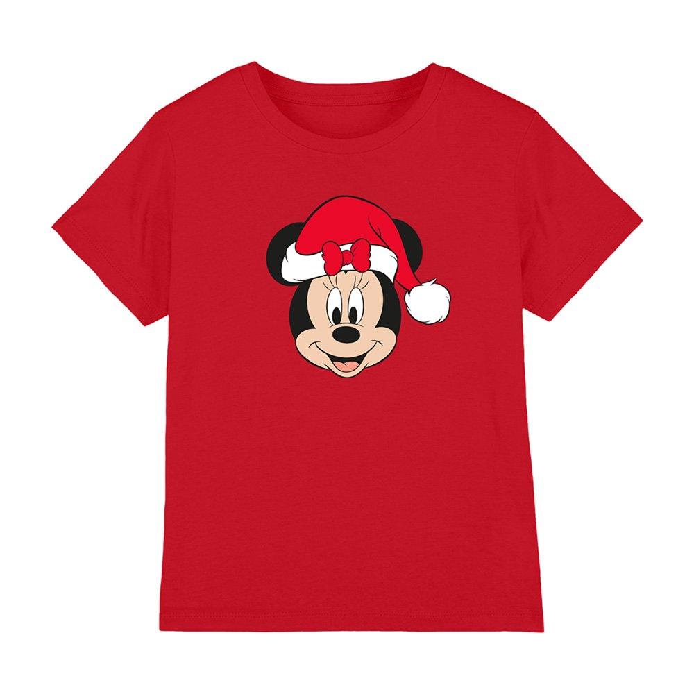 Red - Disney - Minnie Mouse Santa Hat Kids T-Shirt Red - 1