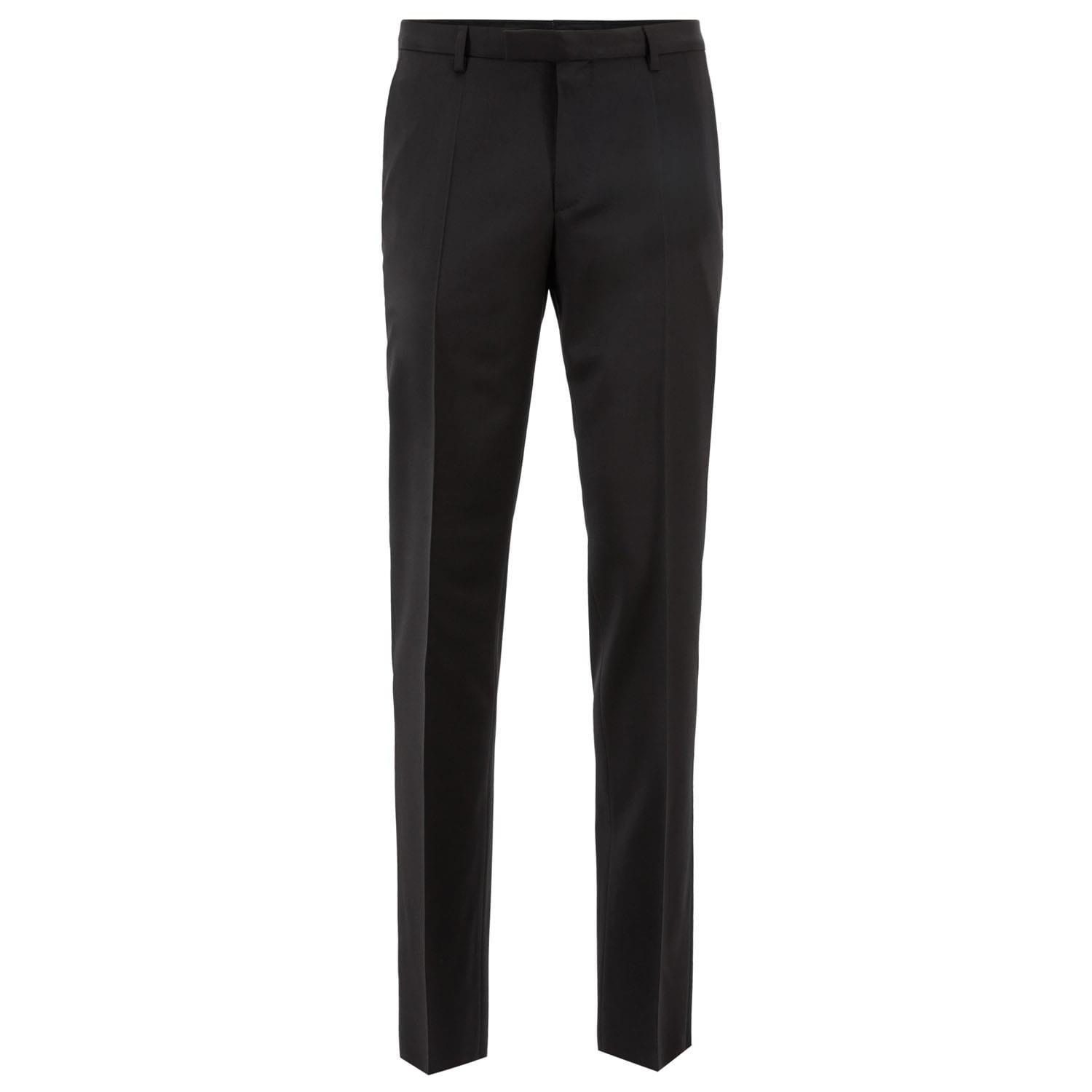 Black - Boss - Boss Lenon Cyl 10191512 01 Straight Leg Trousers Mens - 1