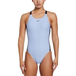 Nike Fusion Logo Tape Fastback Swimsuit Womens