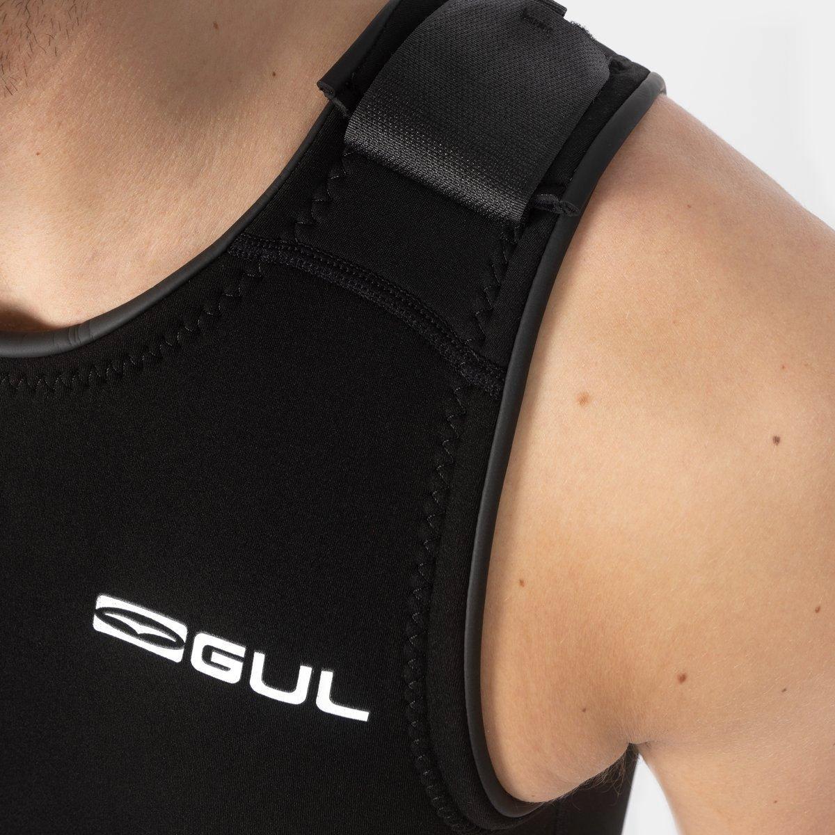 Black - Gul - MENS RESPONSE 3/2MM FLATLOCK SHORTJOHN WETSUIT - 12