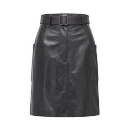 Boss Semita Leather Skirt