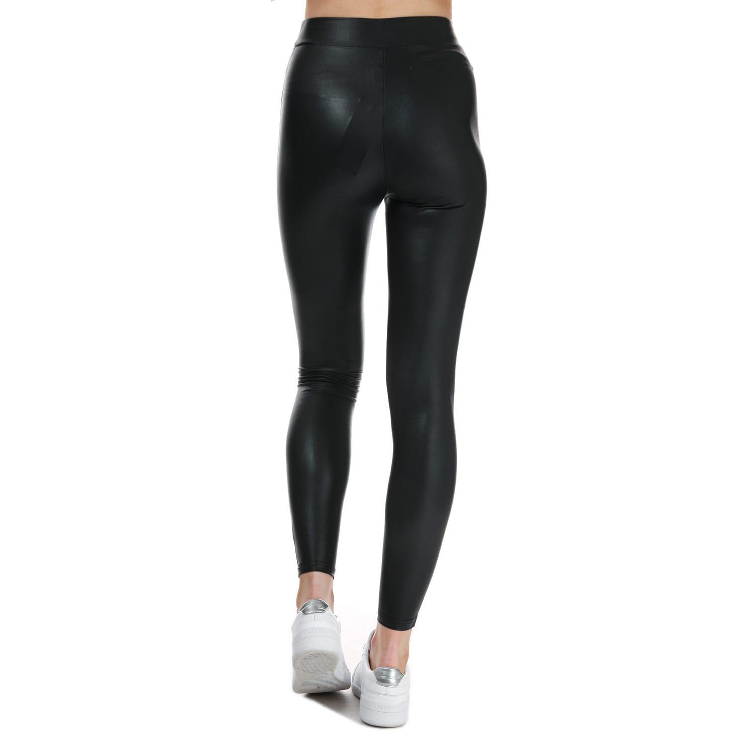 Black - Only - Cool Coated Leggings - 2