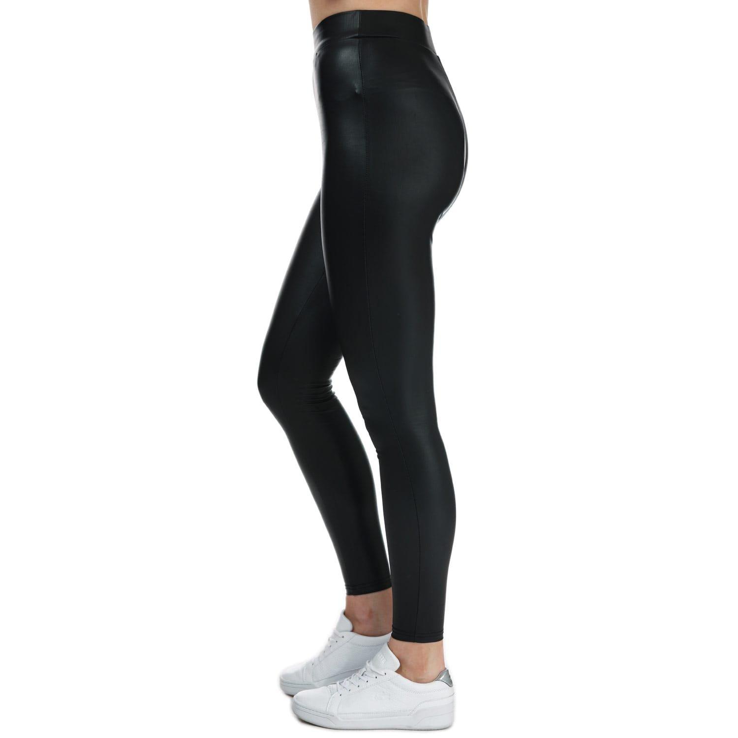 Black - Only - Cool Coated Leggings - 5