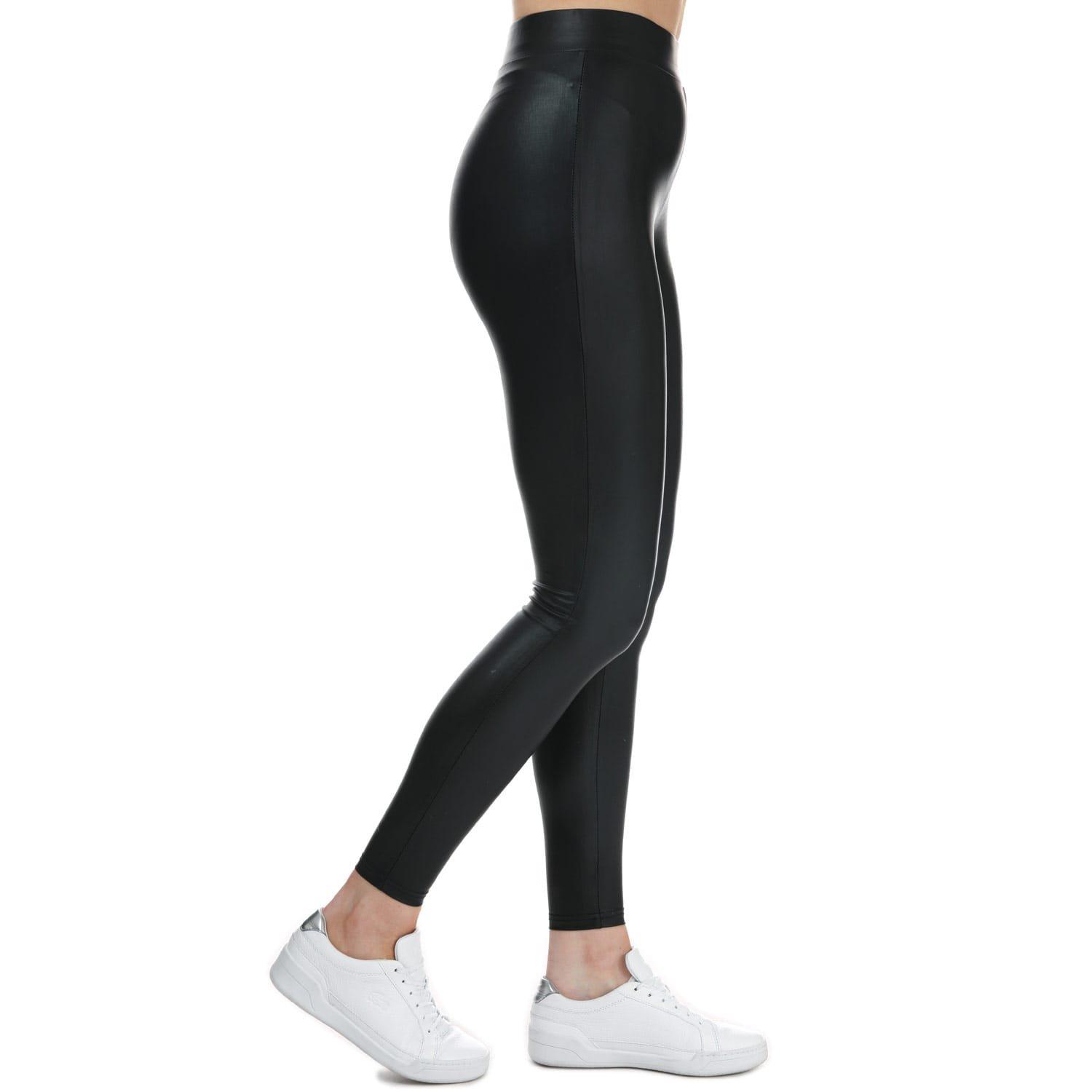Black - Only - Cool Coated Leggings - 6