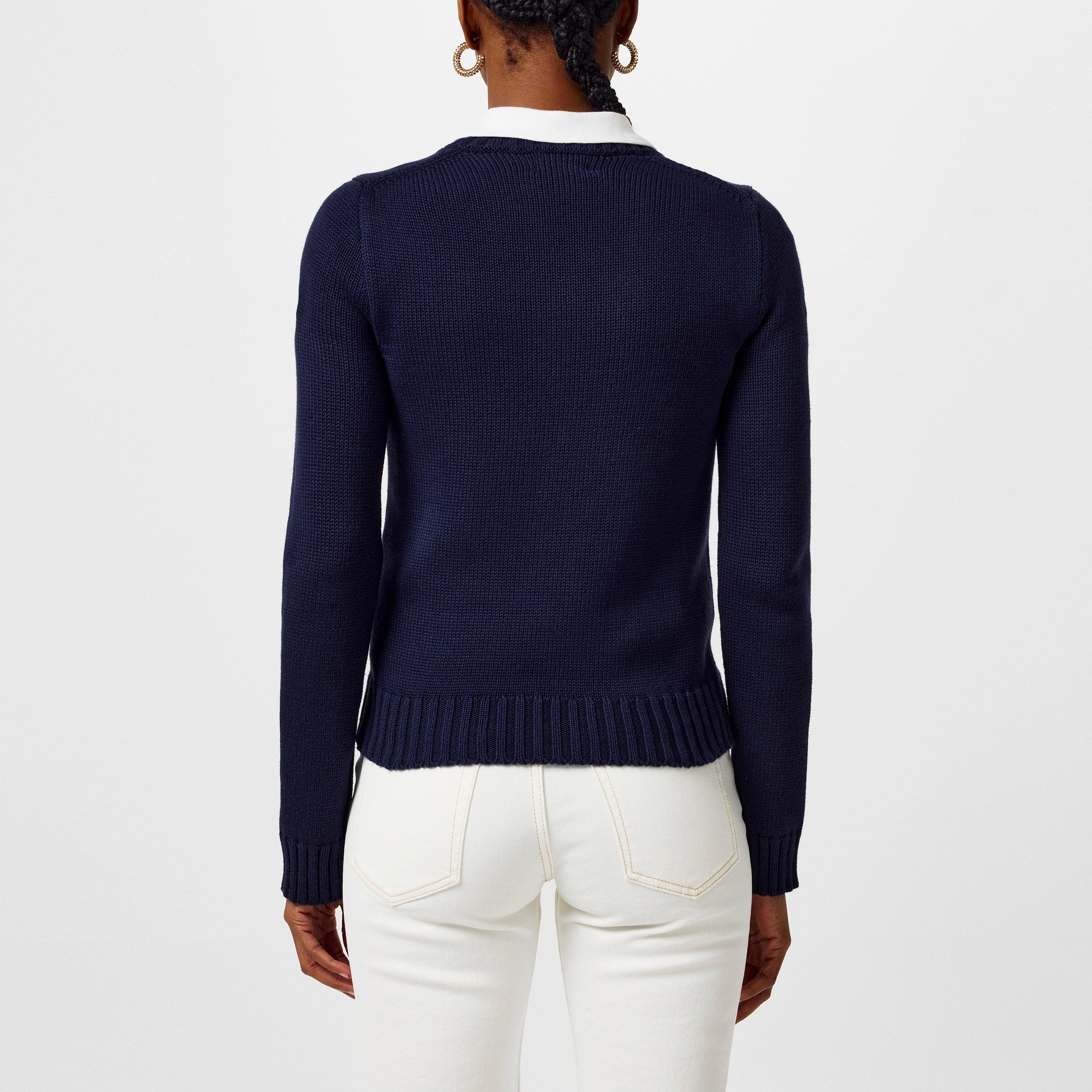 Navy - Polo Ralph Lauren - Women's Flag Knit Jumper - 4
