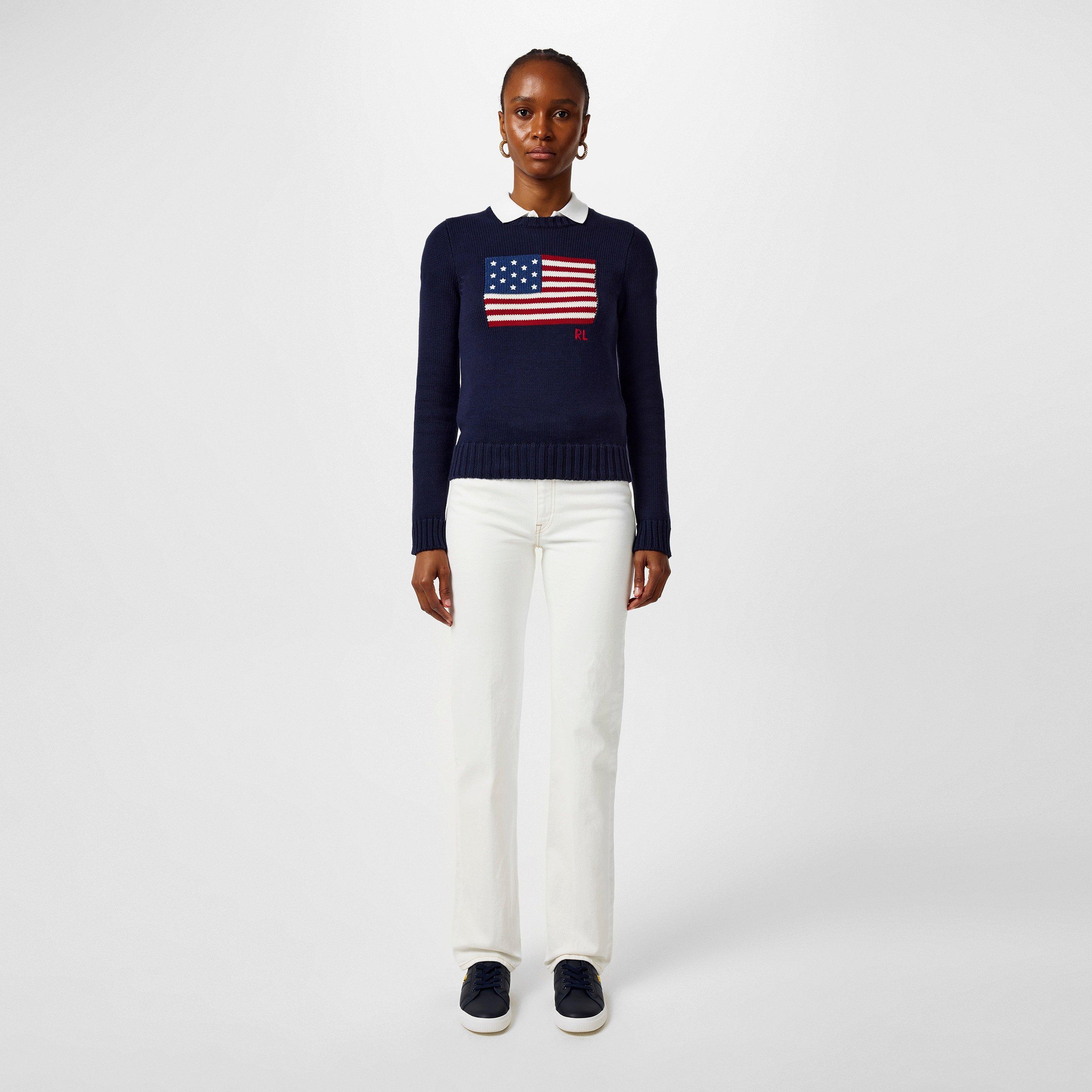 Navy - Polo Ralph Lauren - Women's Flag Knit Jumper - 6