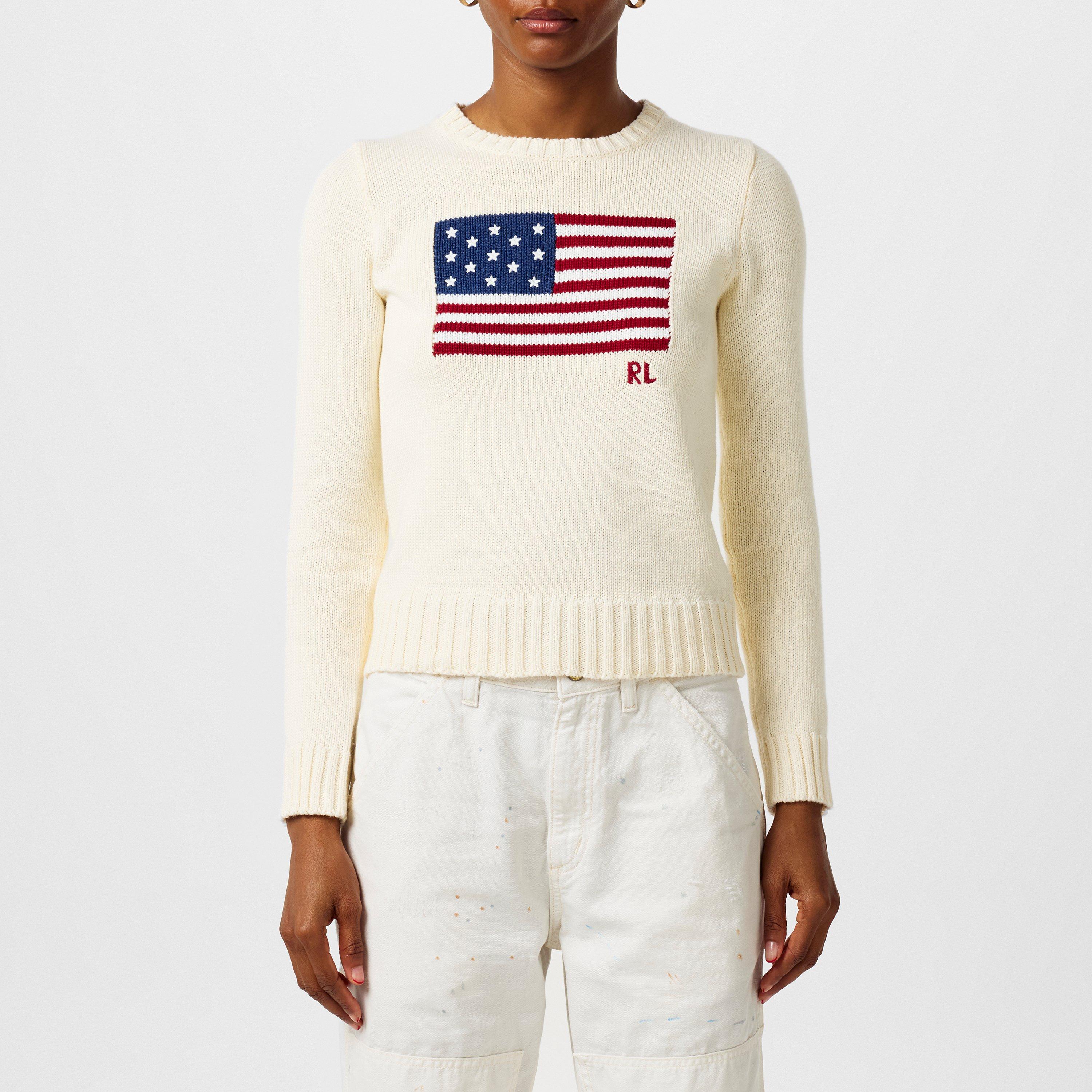 Cream - Polo Ralph Lauren - Women's Flag Knit Jumper - 3