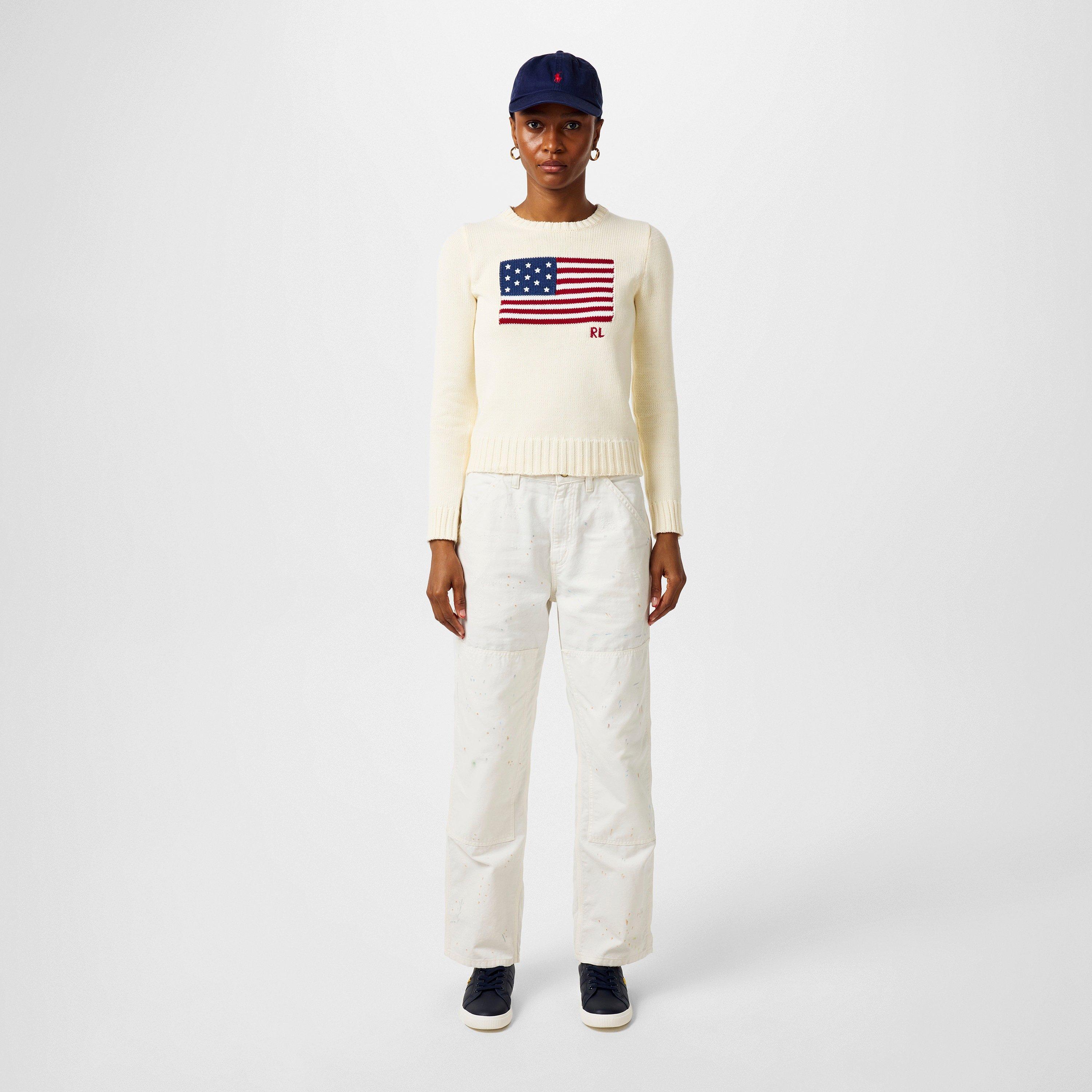 Cream - Polo Ralph Lauren - Women's Flag Knit Jumper - 6