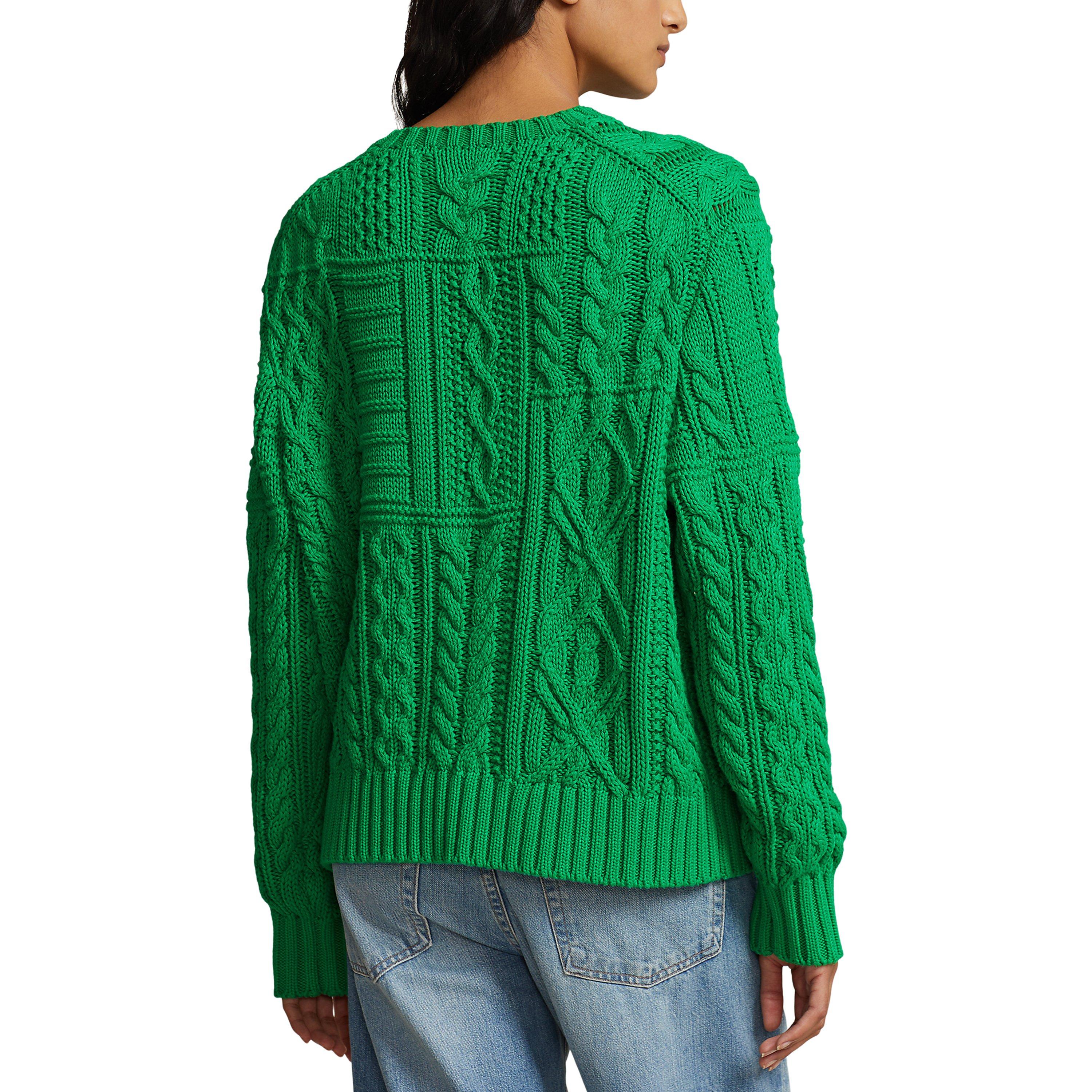 Stem Green - Polo Ralph Lauren - Aran Flag Knit Jumper - 3