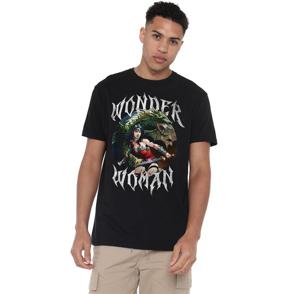Black - DC Comics - Wonder Woman Dragon Cover T-Shirt Black - 1
