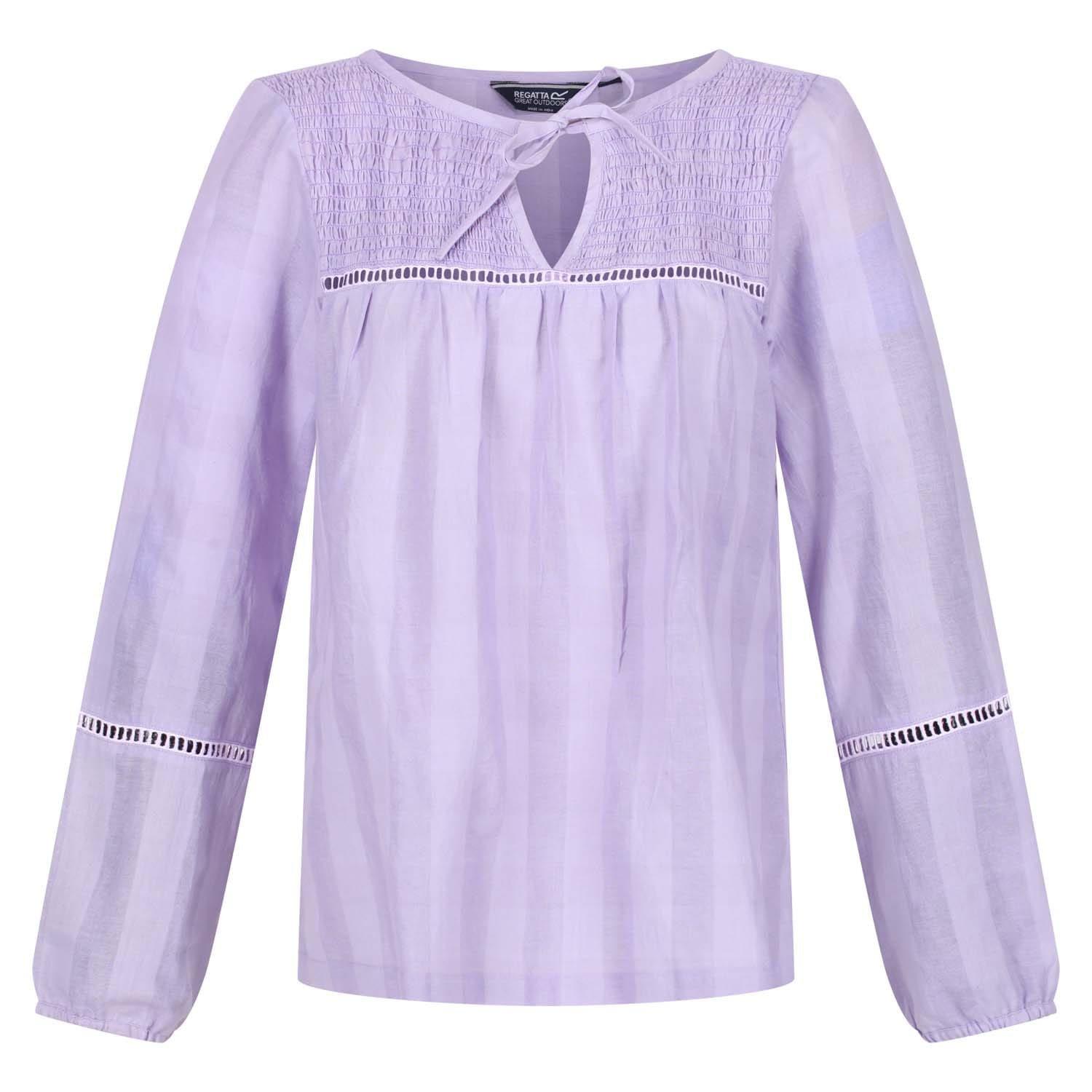 Lilac - Regatta - Calluna Coolweave V-Neck Loose Fit Top - 3
