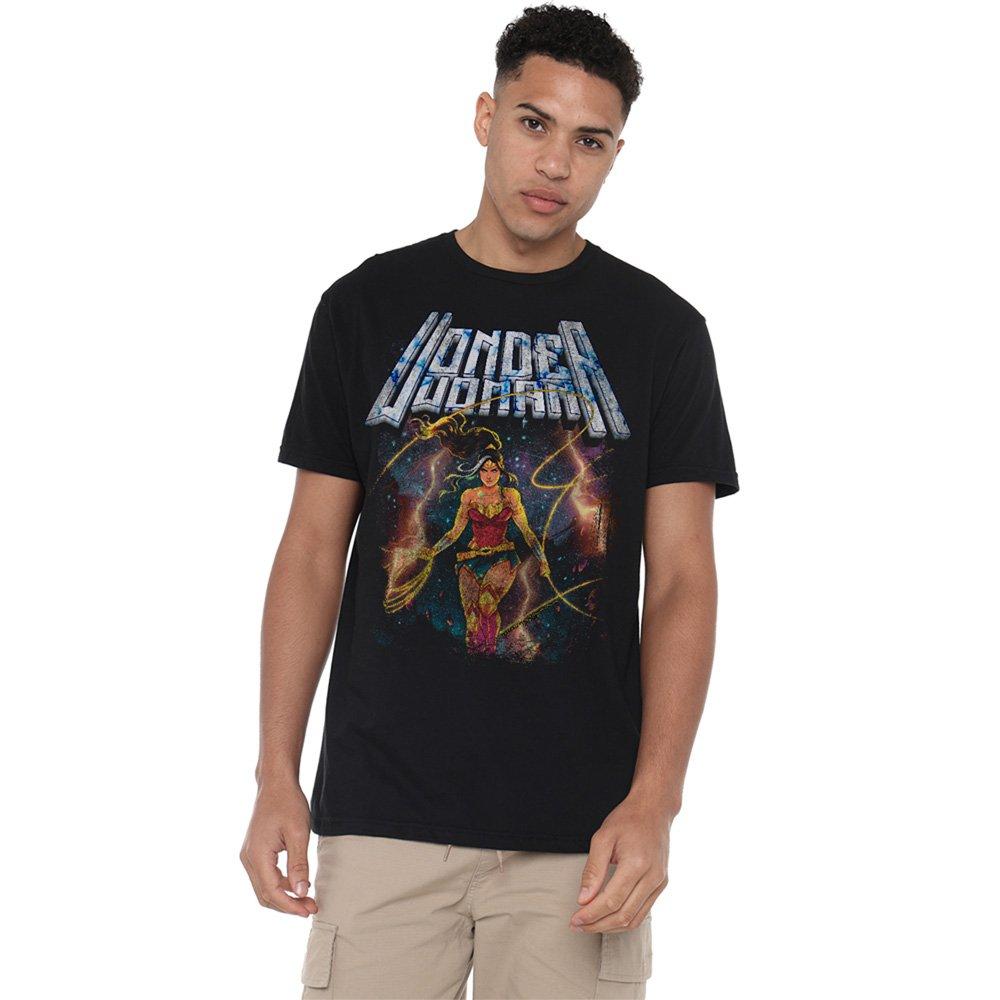 Black - DC Comics - Wonder Woman Galaxy Poster T-Shirt Black - 1