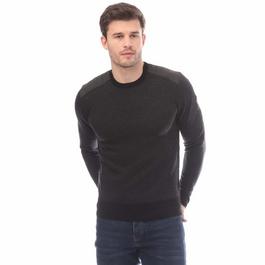 Belstaff Houndstooth Merino Wool Kerrigan Crewneck Jumper