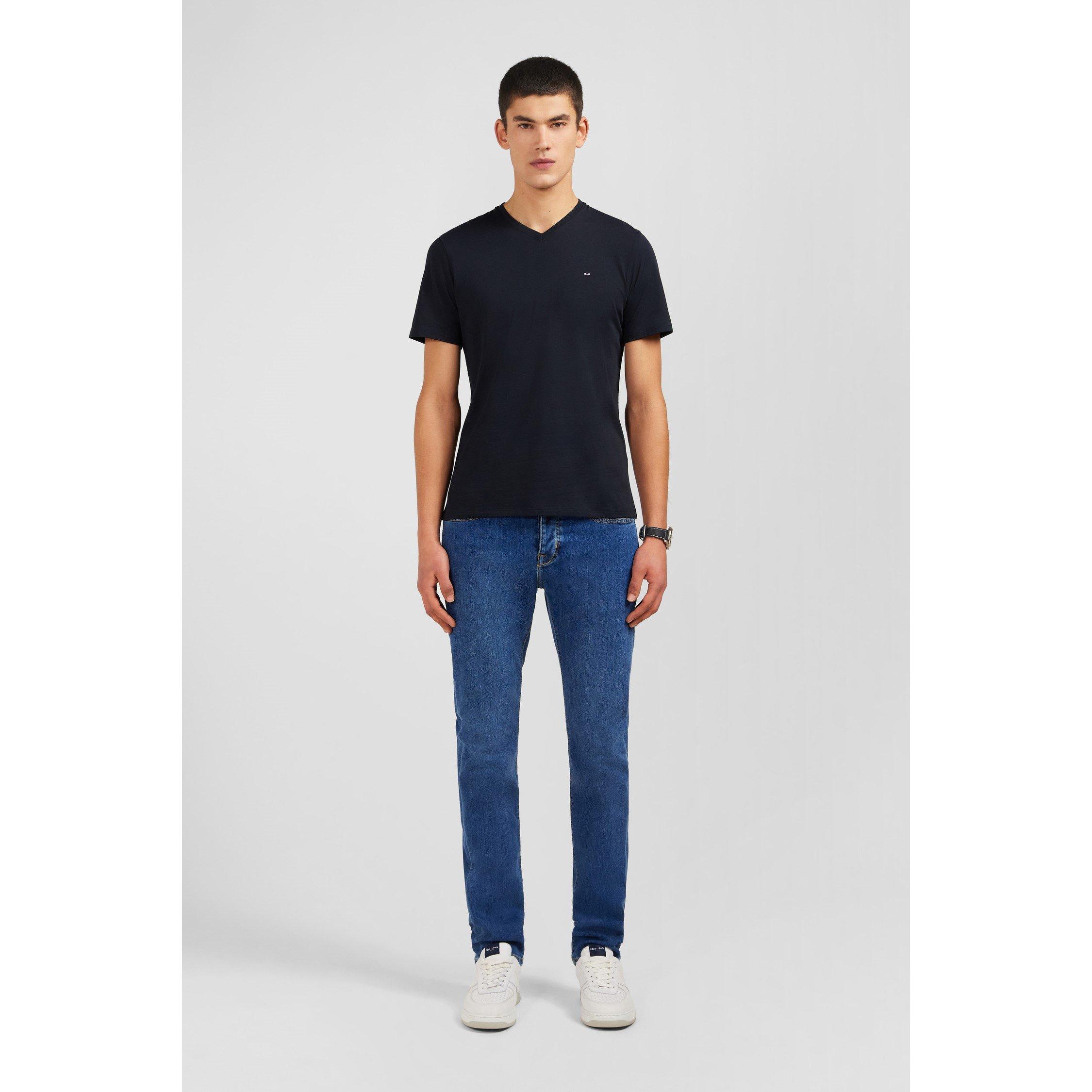 Blf - Eden Park - Pink V neck light pima cotton t-shirt - 2