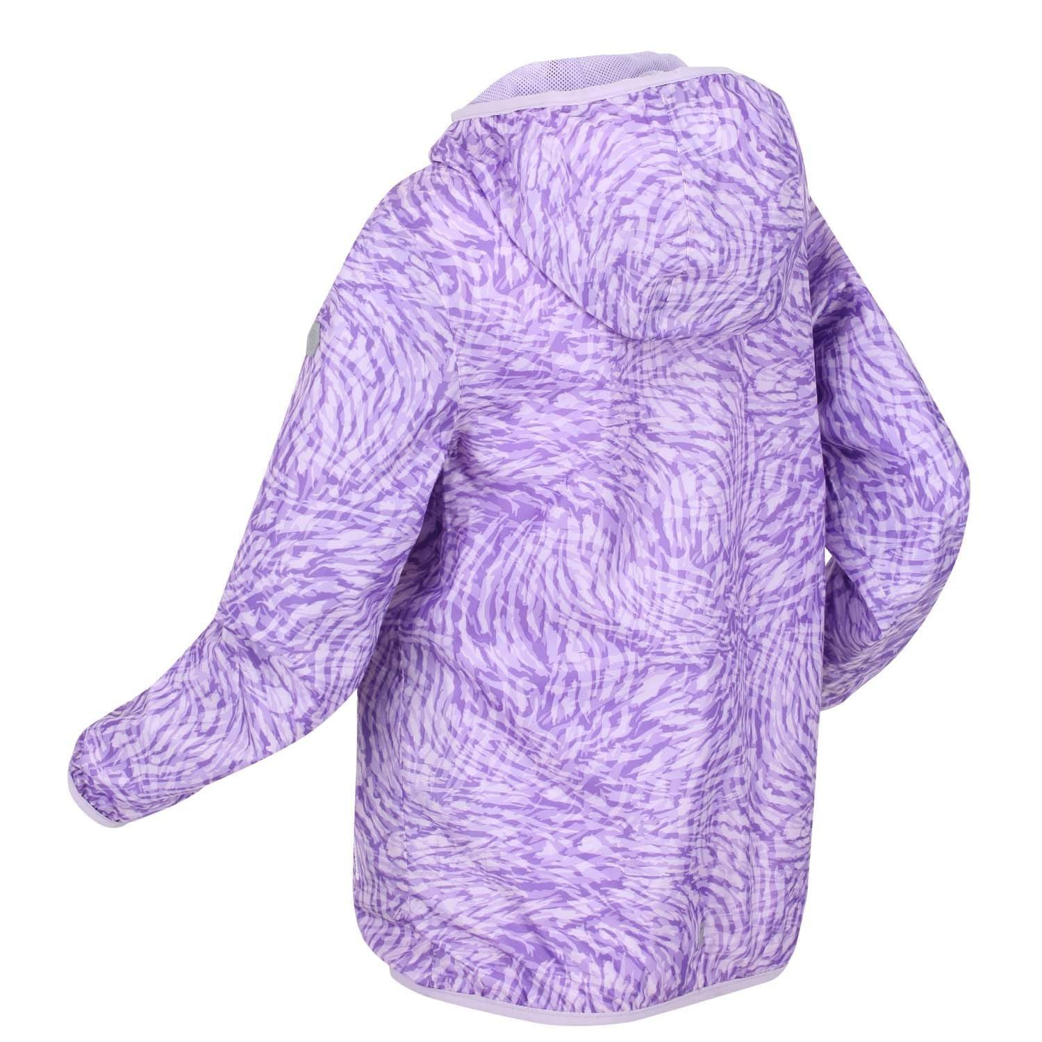 Purple - Regatta - Printed Lever Waterproof Jacket - 2