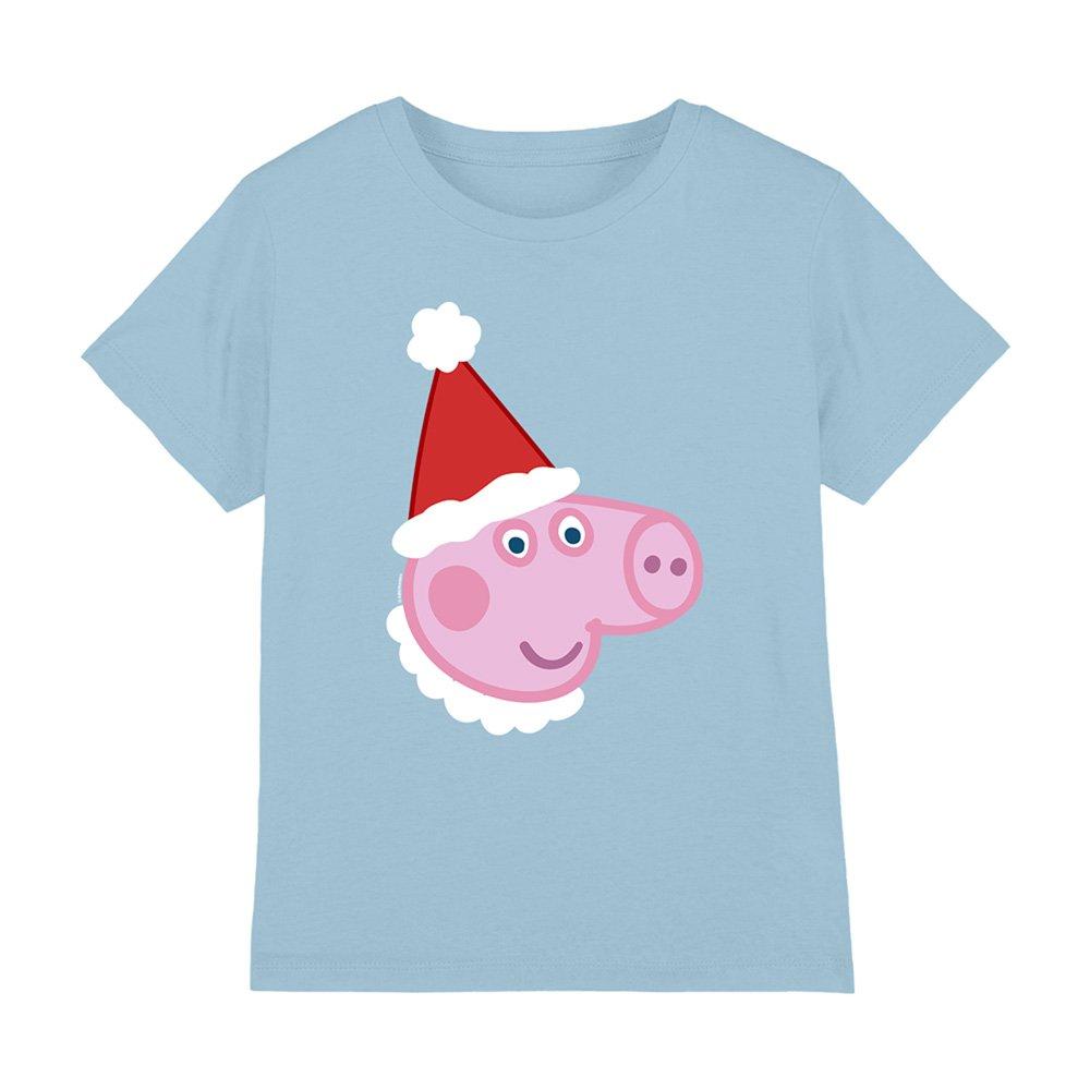 Hasbro Peppa Pig George Pig Santa Hat Kids T-Shirt Light