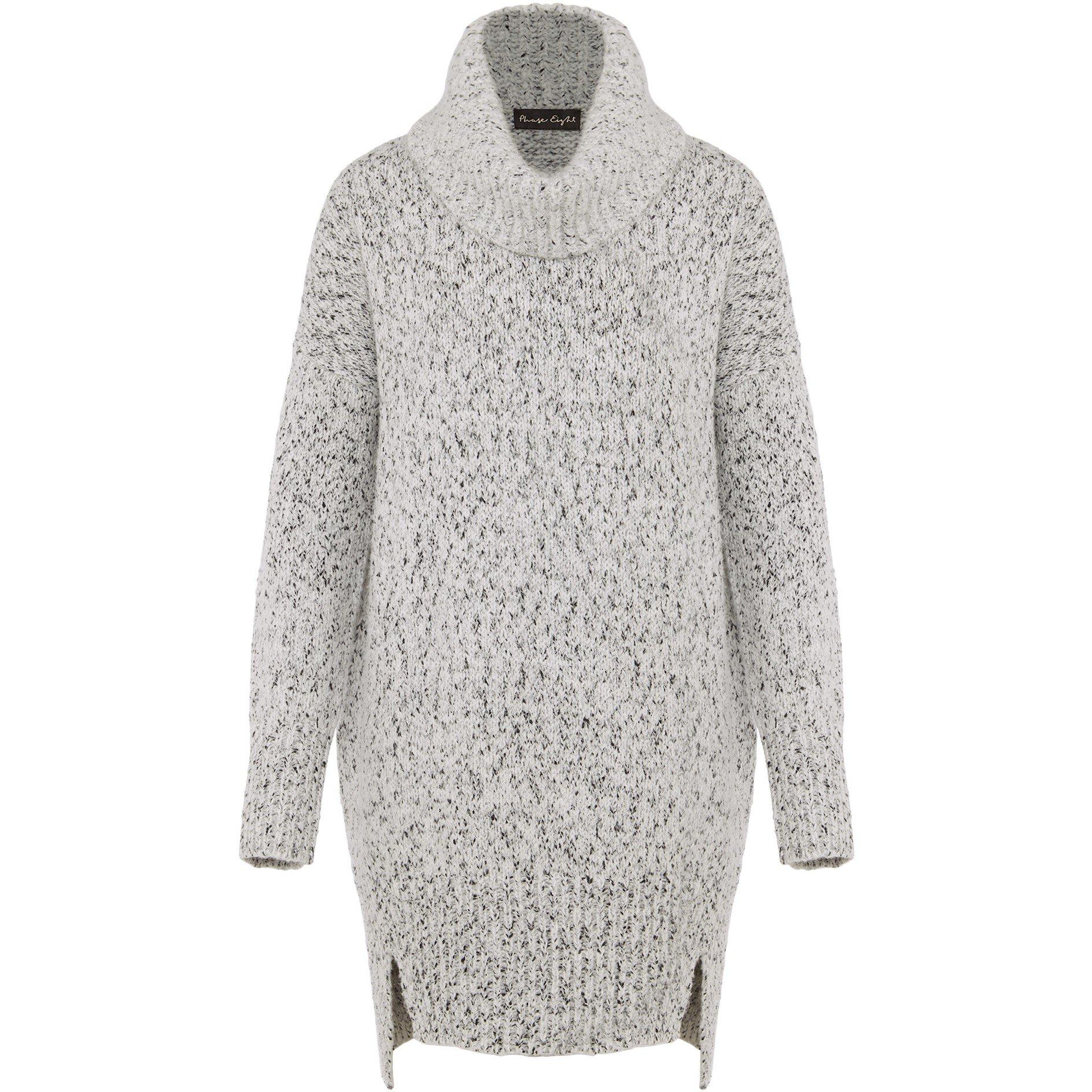 Grey - Phase Eight - Evia Fleck Knit Dress - 1