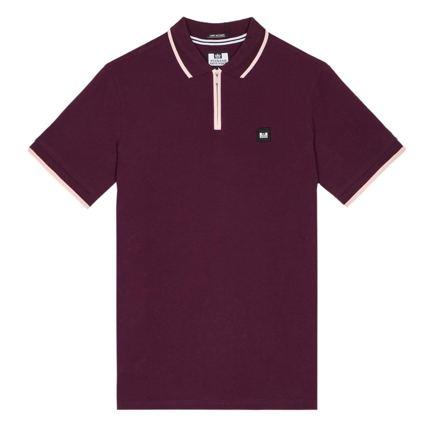 Berry - Weekend Offender - Shore Zipped Polo Shirt - 3