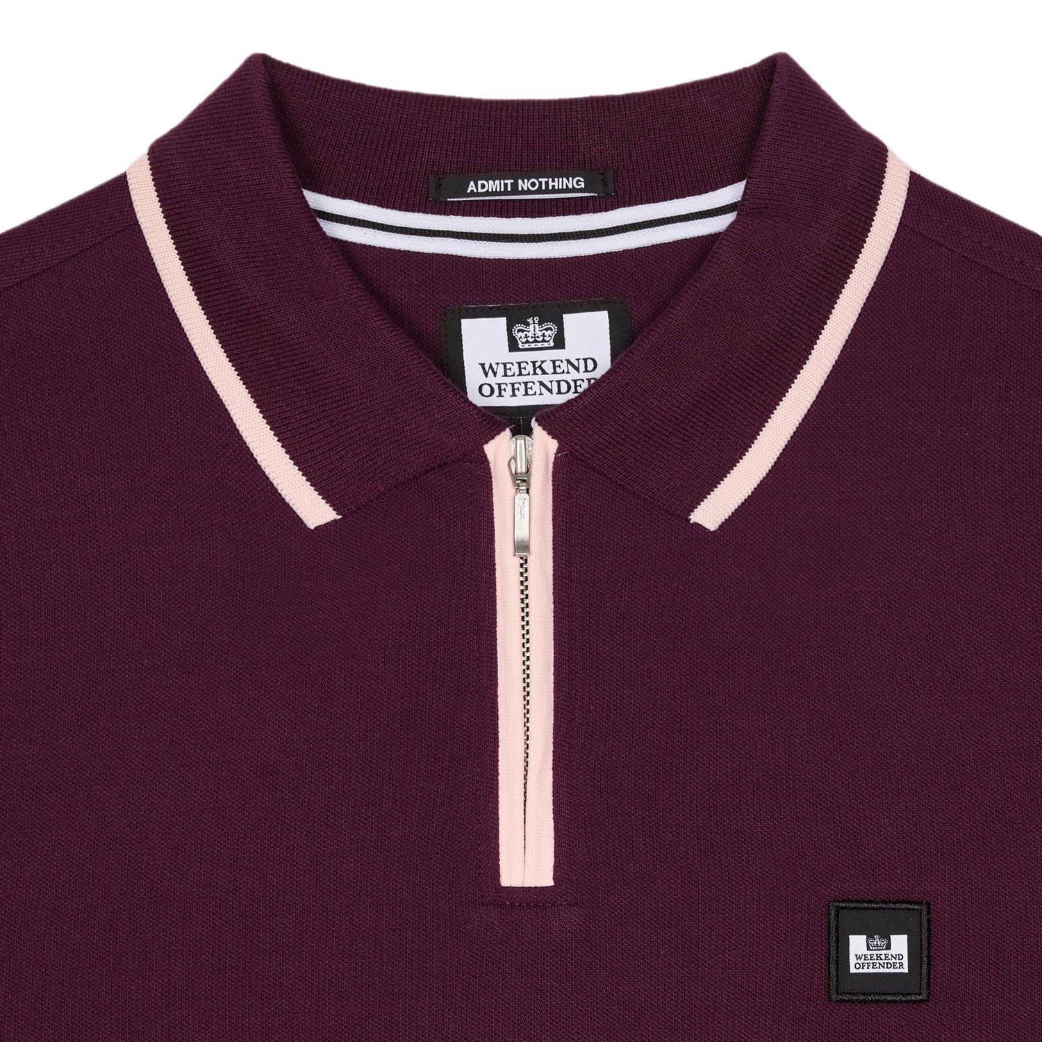Berry - Weekend Offender - Shore Zipped Polo Shirt - 4