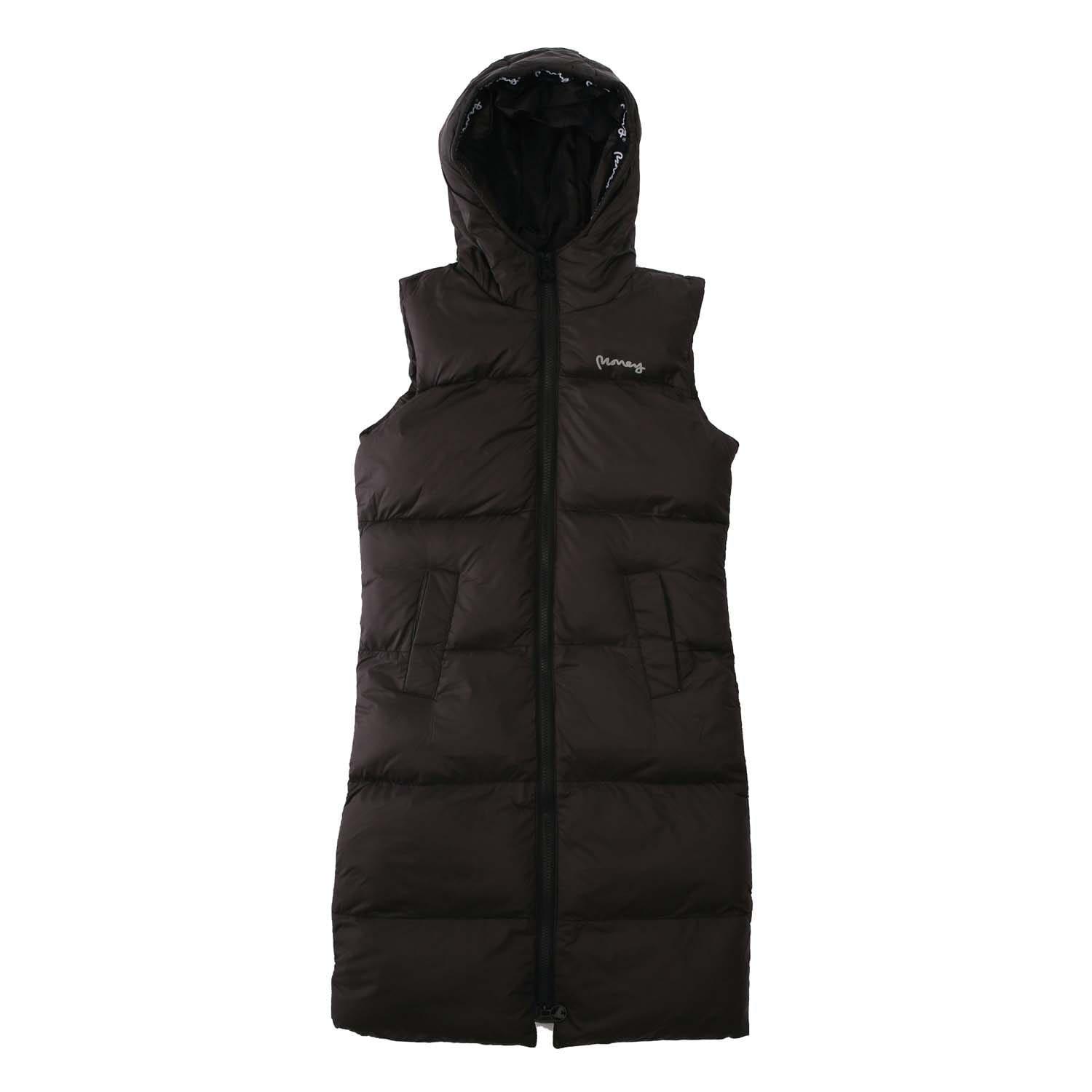Black - Money - Long Gilet Jacket - 1