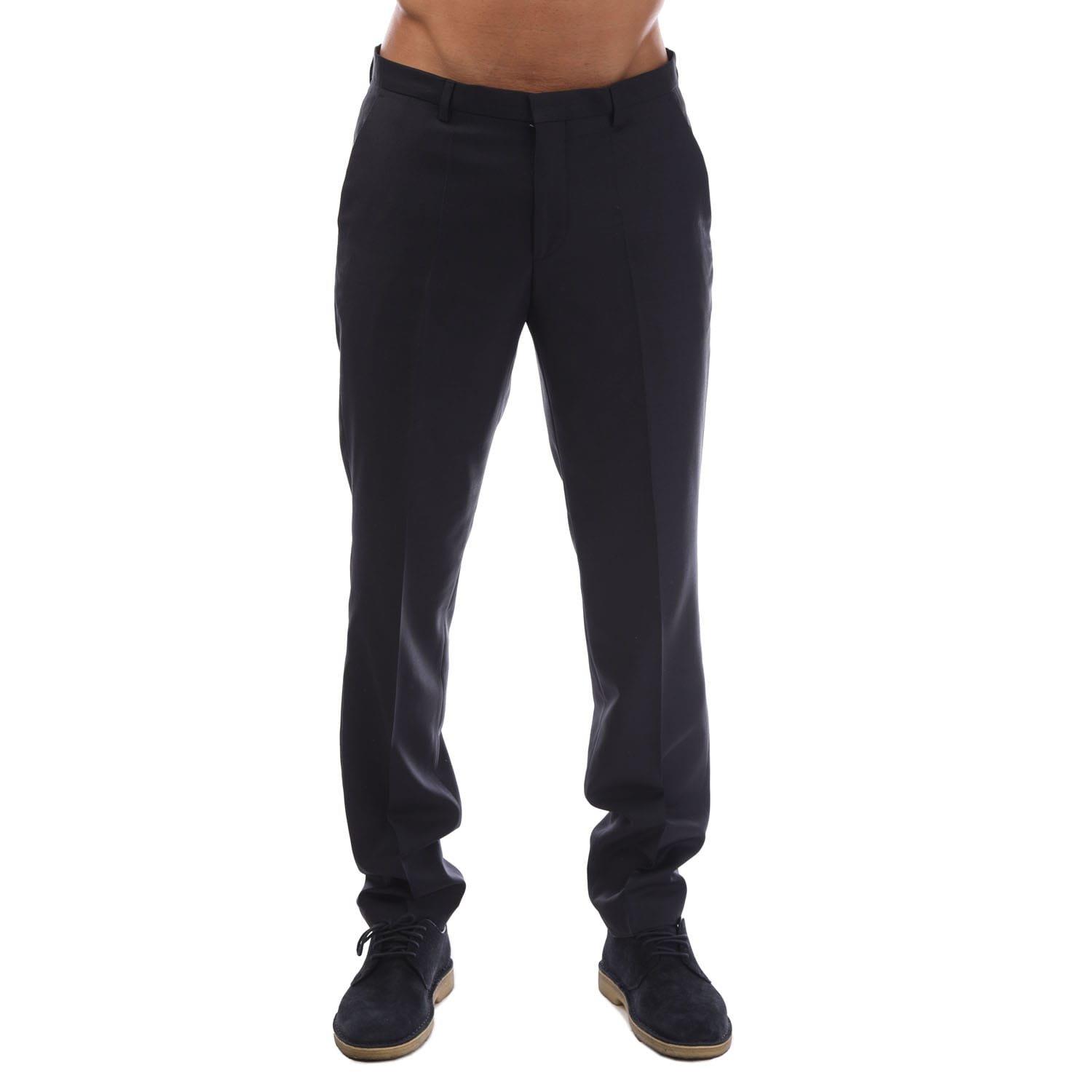 Dark Blue - Hugo - Hugo Simmons212 10231216 01 Straight Leg Trousers Mens - 1