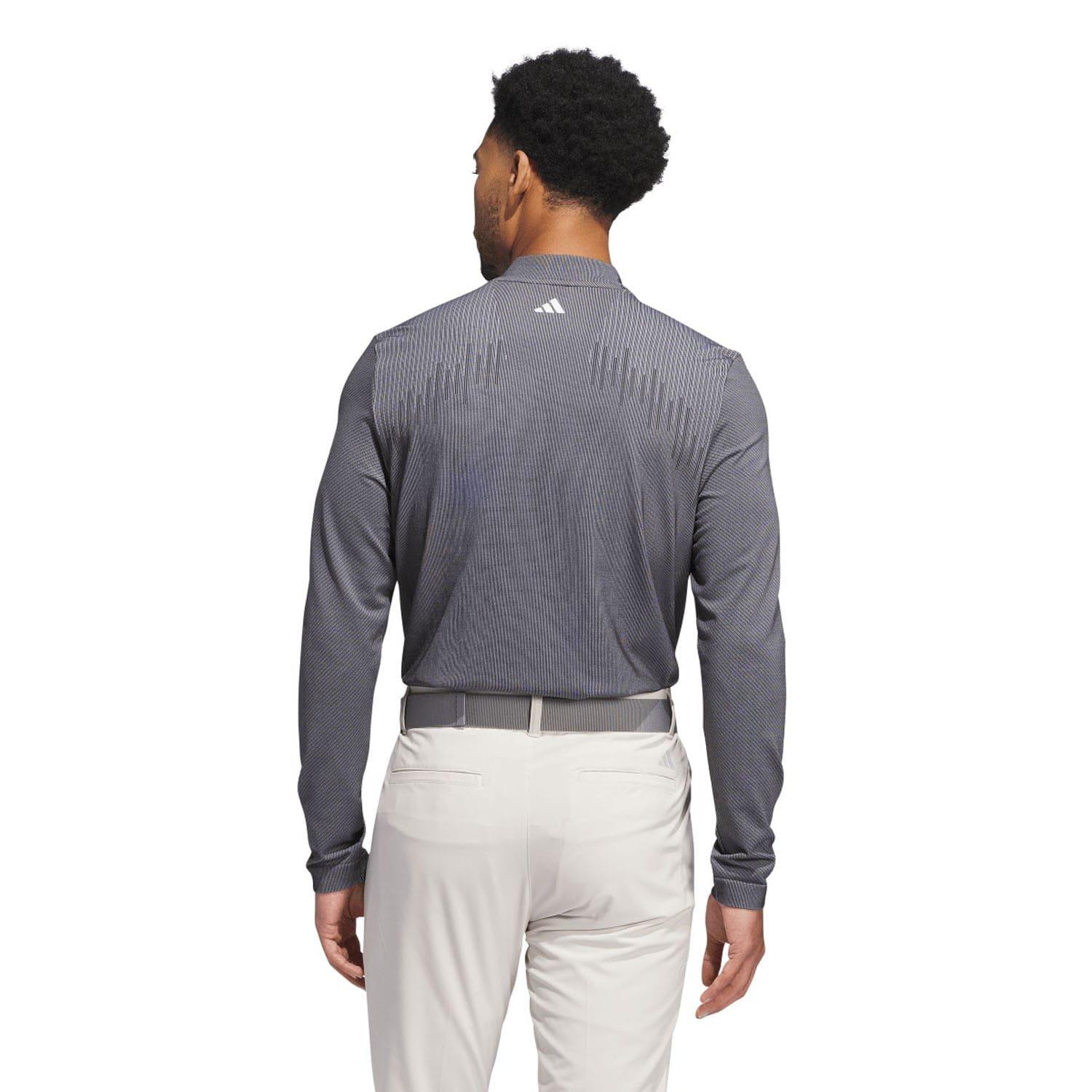 Schwarz - adidas - Ultimate365 Tour Primeknit Long Sleeve Polo Shirt - 2