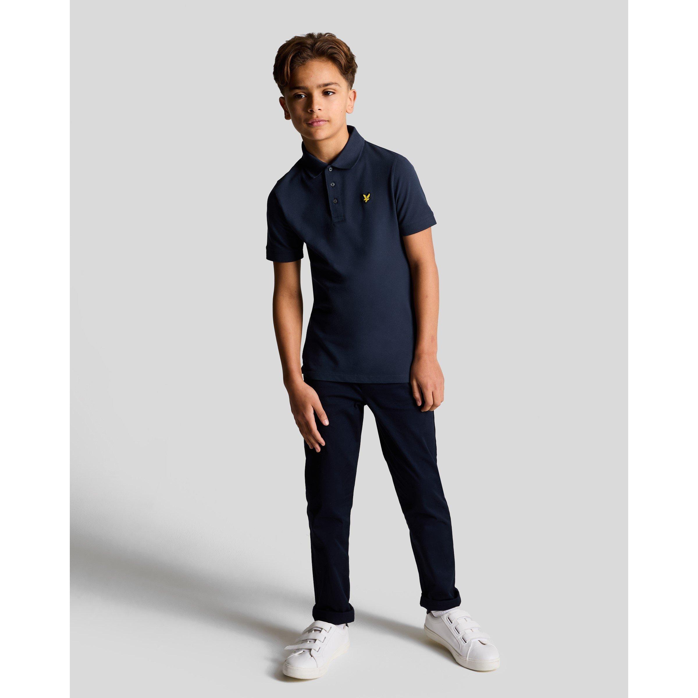 Navy Z99 - Lyle and Scott - Unisex Kids' Classic Short-Sleeve Polo Shirt - 3