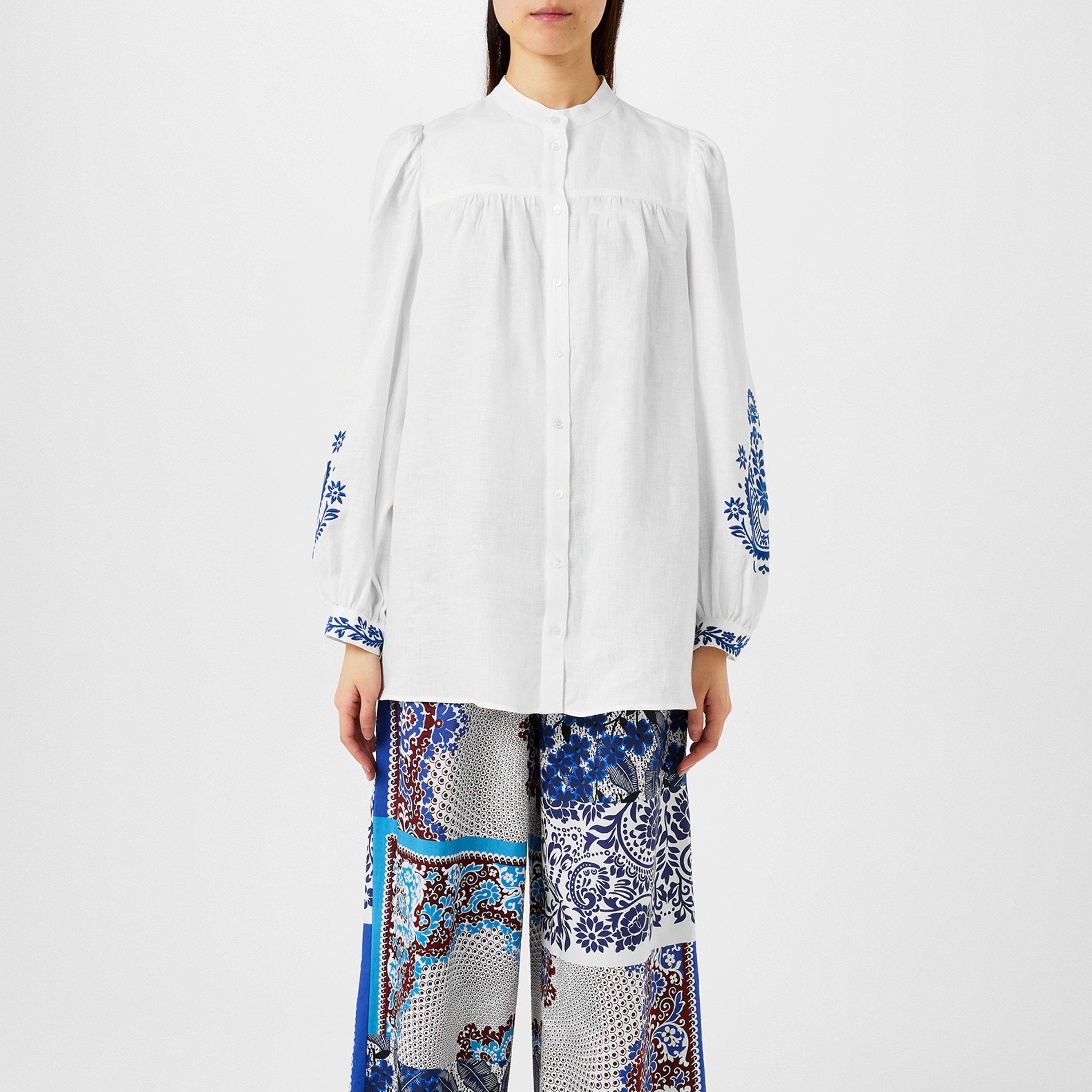 WHITE - Weekend Max Mara - Women's Carnia Long Sleeve Plain Shirt - 1