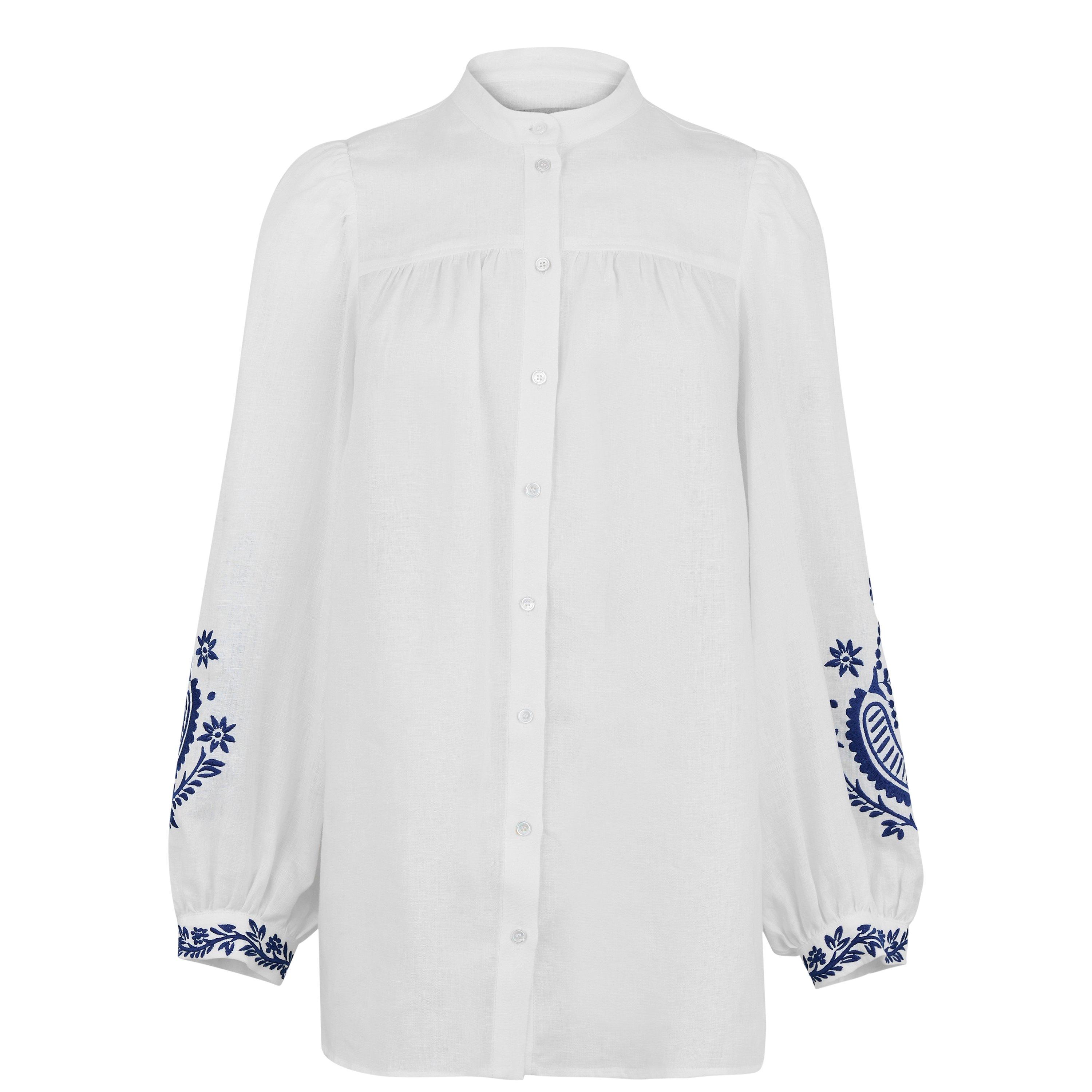 WHITE - Weekend Max Mara - Women's Carnia Long Sleeve Plain Shirt - 5