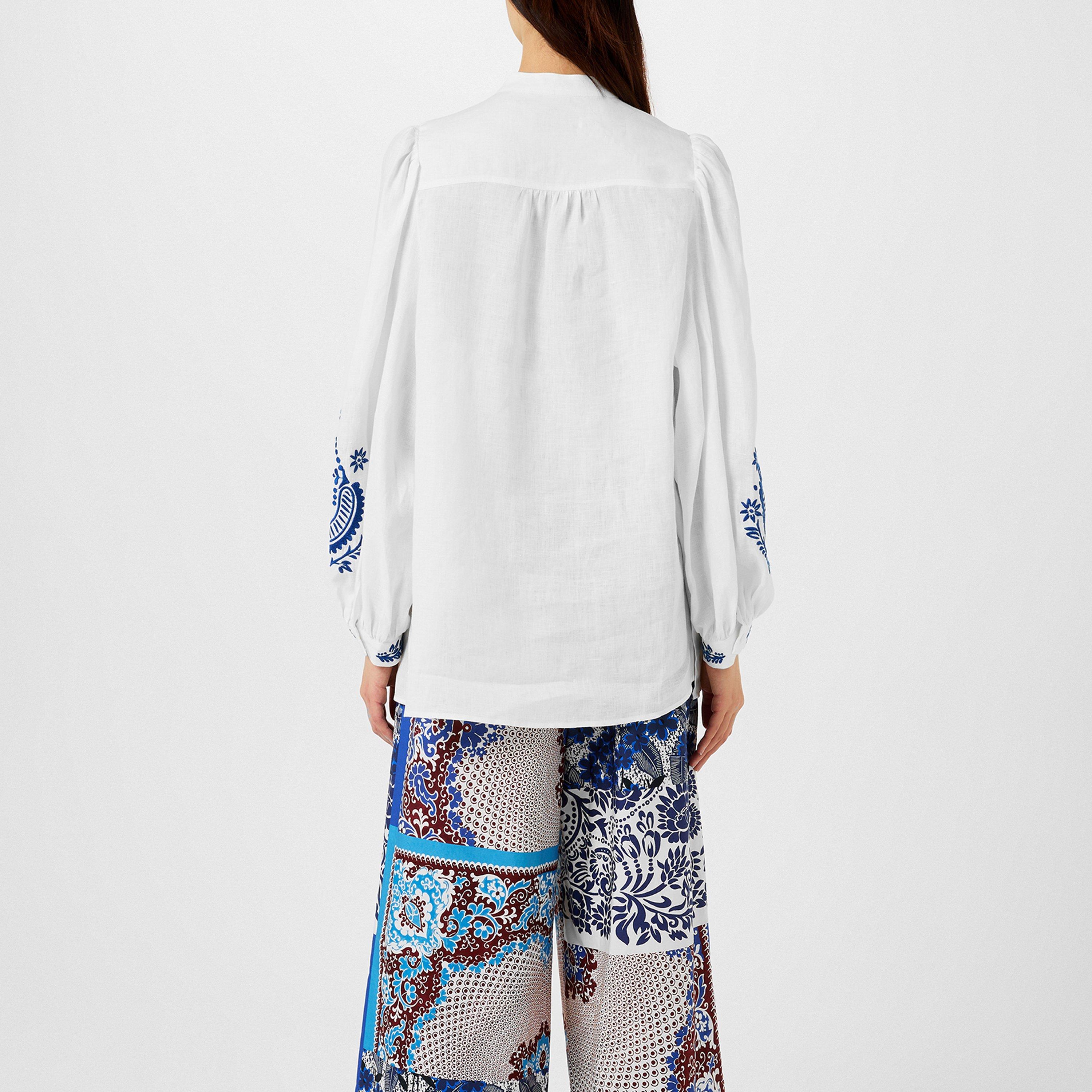 WHITE - Weekend Max Mara - Women's Carnia Long Sleeve Plain Shirt - 3