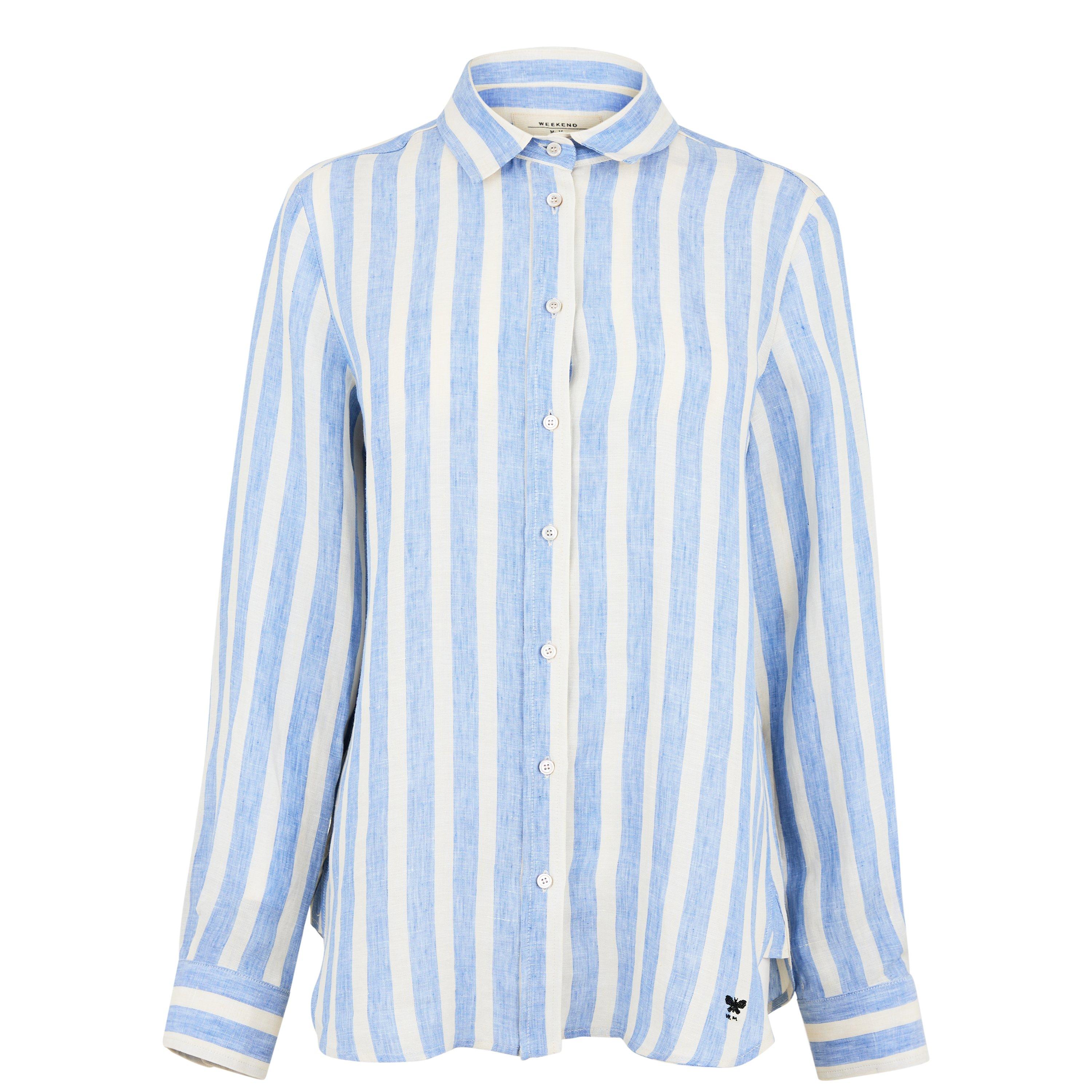 LIGHT BLUE - Weekend Max Mara - Women's MMW Lari Long-Sleeve Patterned Shirt - 5