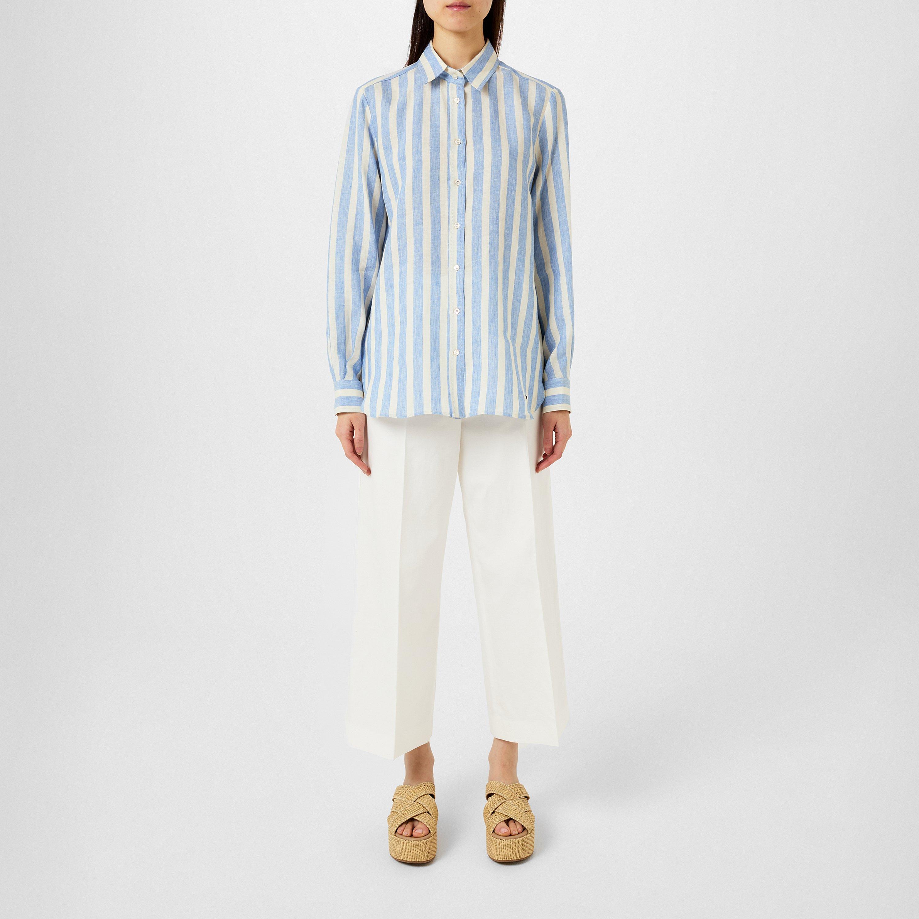 LIGHT BLUE - Weekend Max Mara - Women's MMW Lari Long-Sleeve Patterned Shirt - 4