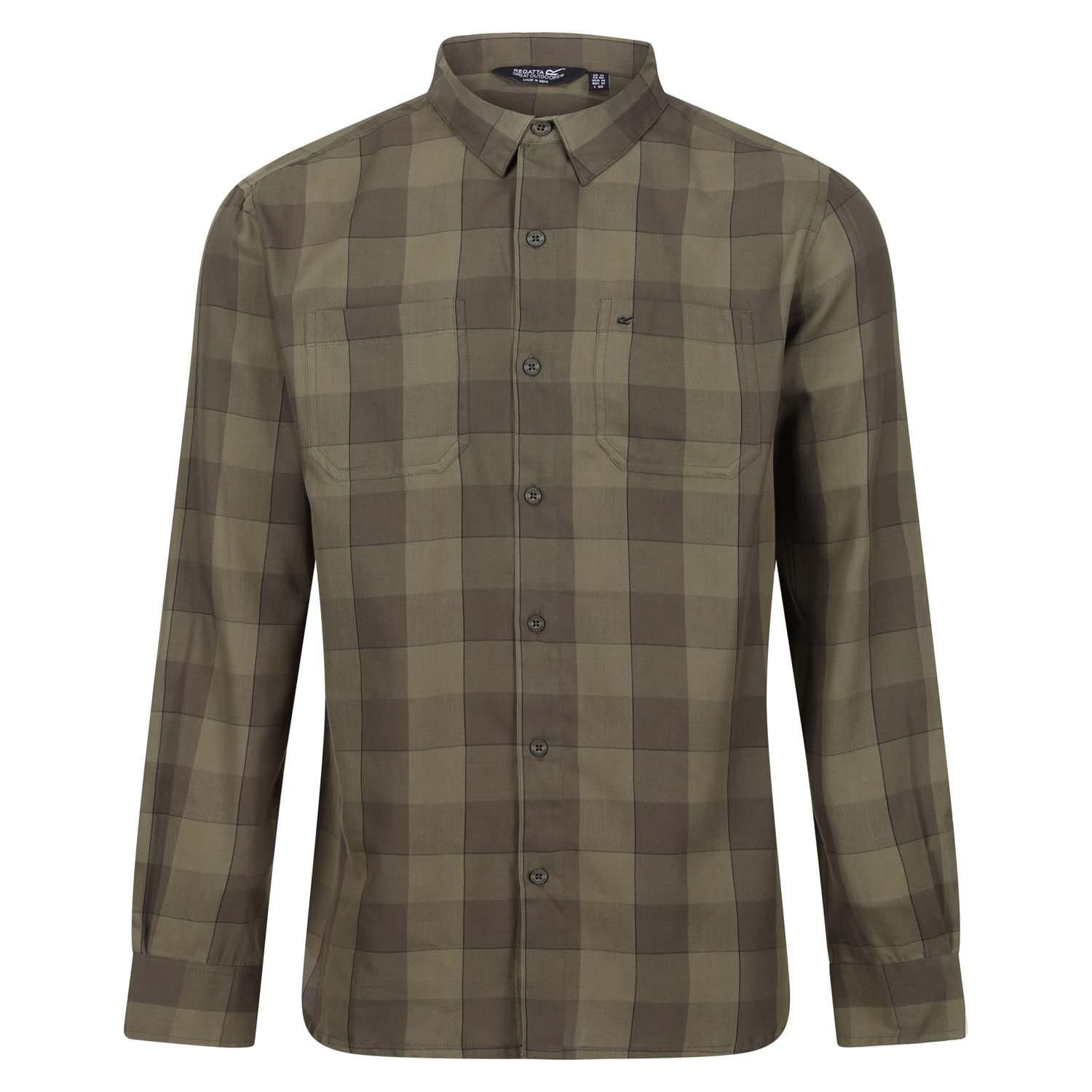 Khaki - Regatta - Lance Organic Cotton Long Sleeve Shirt - 1
