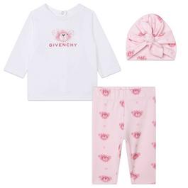 GIVENCHY Logo Print Cotton 3 Piece Set Babies