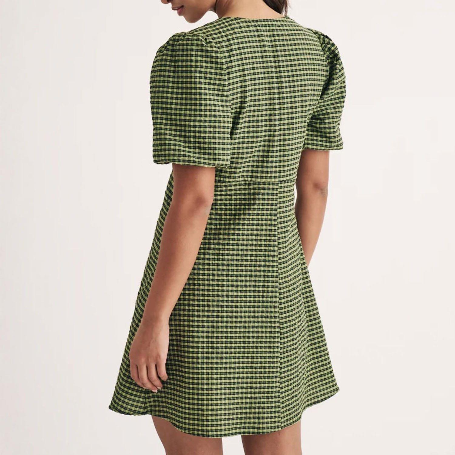 Green - Nobodys Child - Liza Gingham Mini Dress - 4