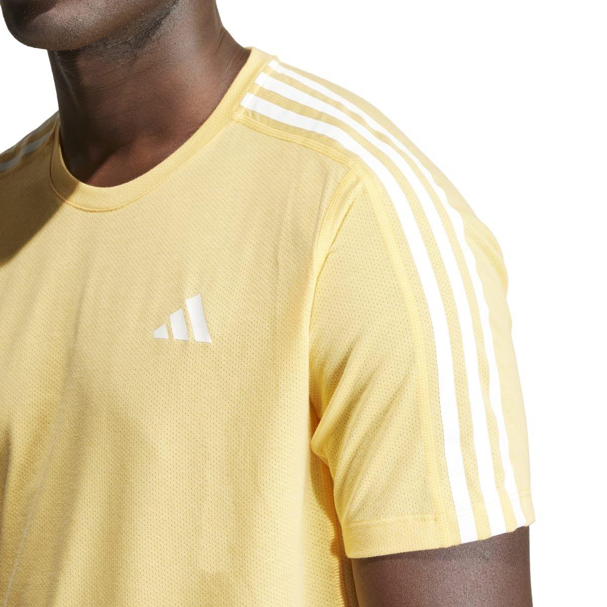 Geel - adidas - Own The Run 3-Stripes T-Shirt - 7