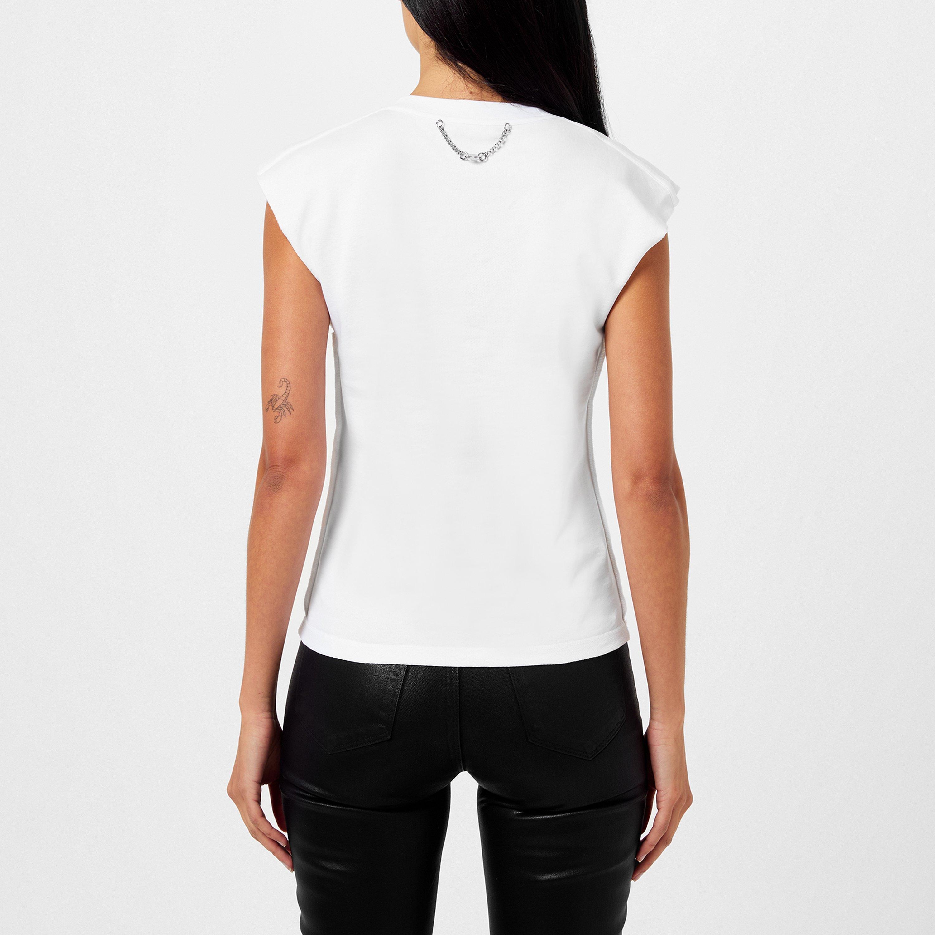 White - Rabanne - Women's Logo Crop Top - 3