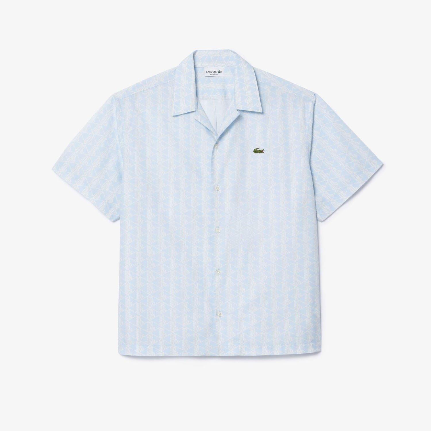 Light Blue - Lacoste - Relaxed Fit Short Sleeve Shirt - 1