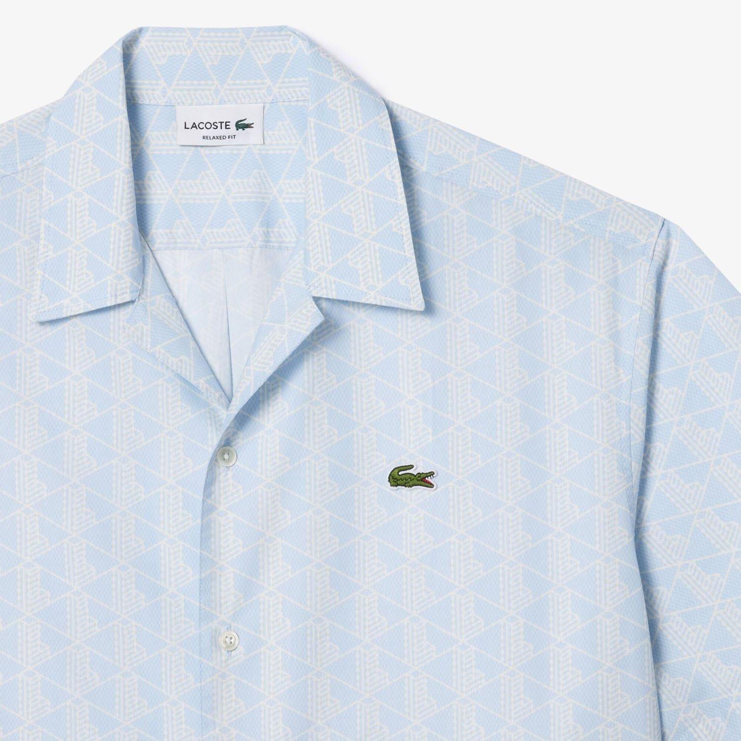 Light Blue - Lacoste - Relaxed Fit Short Sleeve Shirt - 3