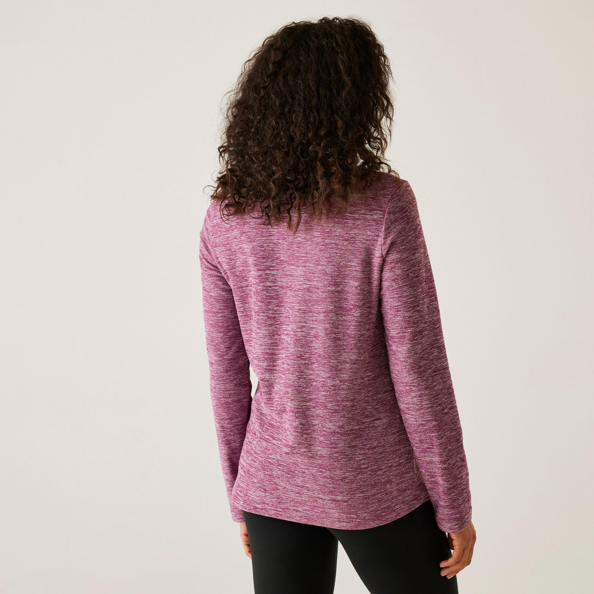 Dark Pimento - Regatta - Women's Sweetheart Marl Zip Neck Recycled quarter Zip Fleece - 3